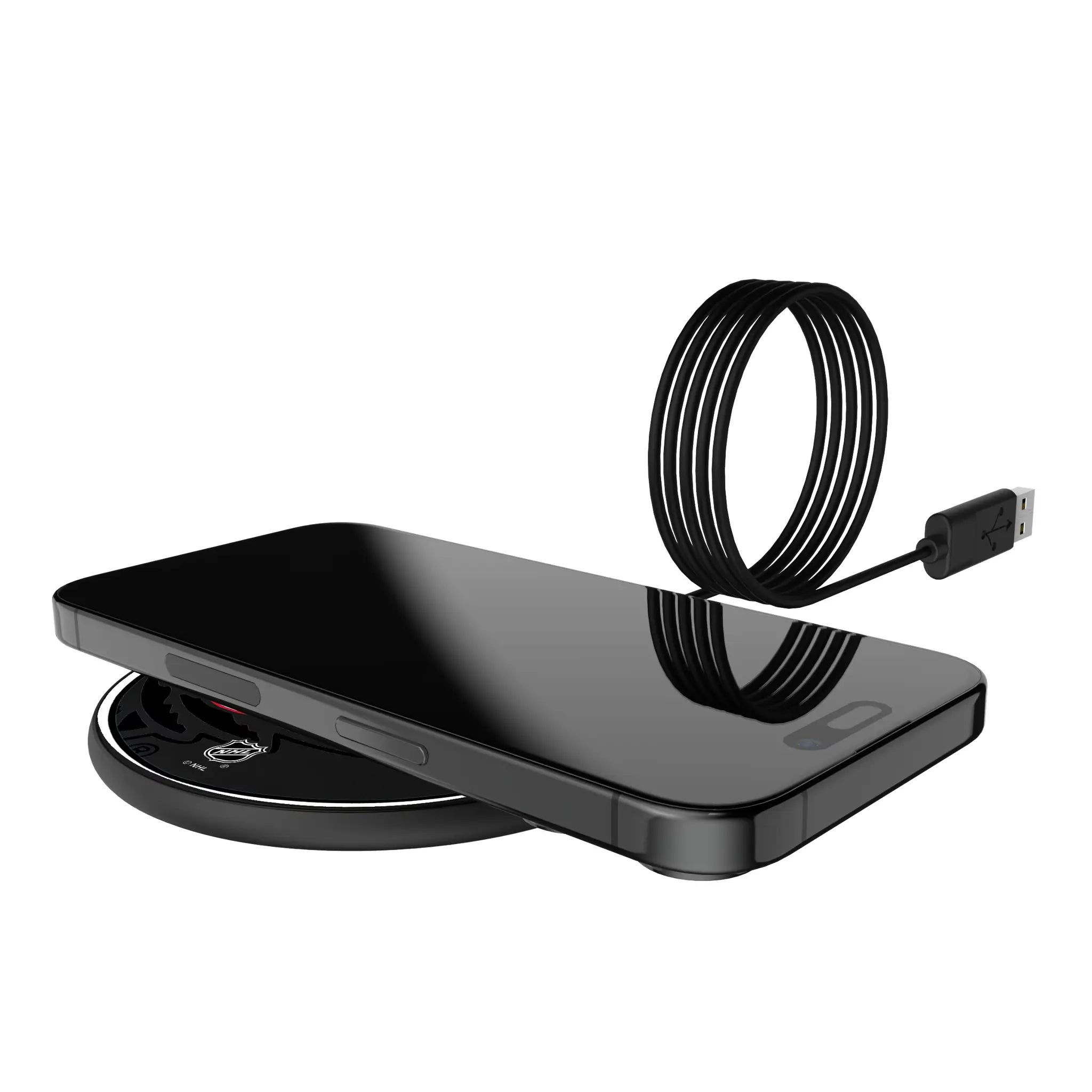 Detroit Red Wings Monocolor Tilt 15-Watt Wireless Charger - Lifestyle