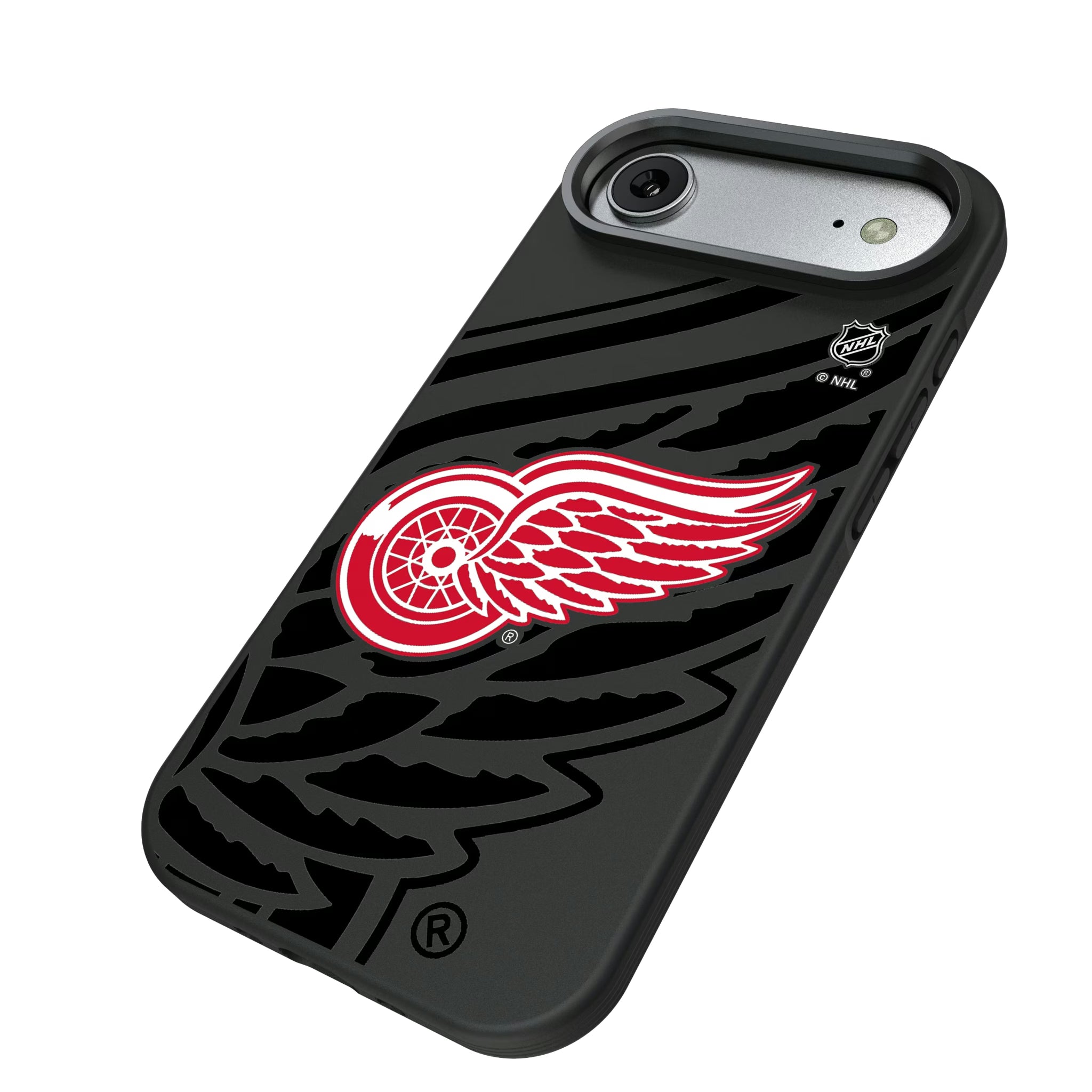 Detroit Red Wings Monocolor Tilt iPhone Bump Phone Case for Apple iPhone - Isometric View#Device_iPhone Air