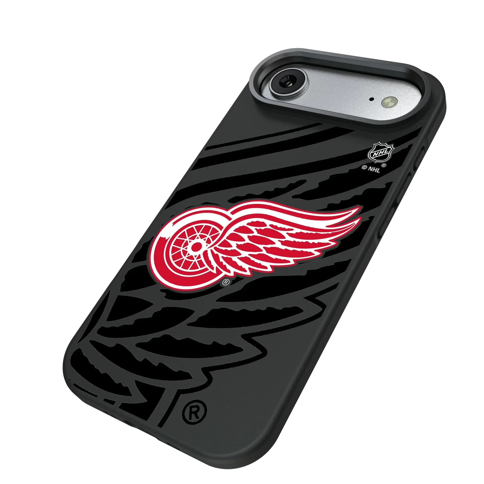 Detroit Red Wings Monocolor Tilt iPhone Bump Phone Case for Apple iPhone - Isometric View#Device_iPhone Air