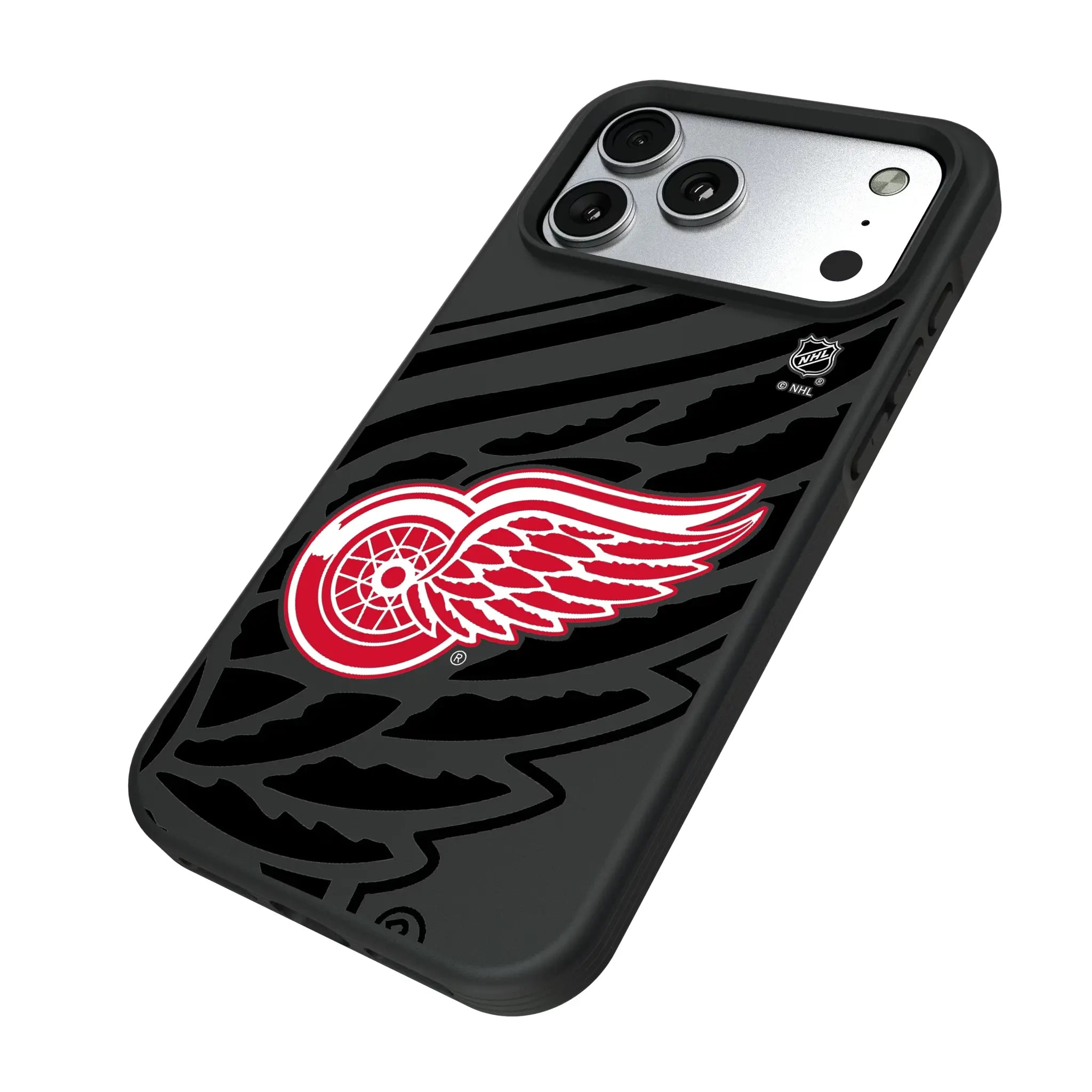 Detroit Red Wings Monocolor Tilt iPhone Bump Phone Case for Apple iPhone - Isometric View#Device_iPhone 17 Pro Max