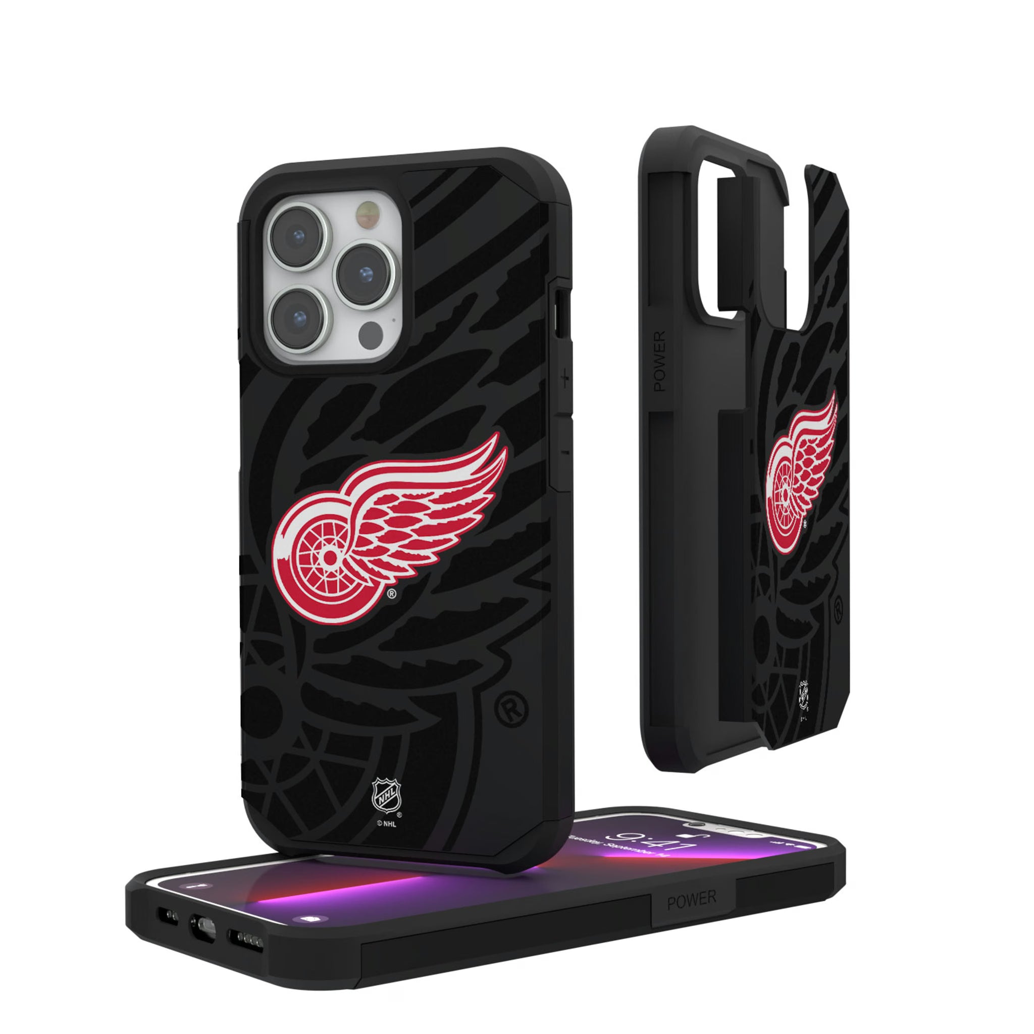 Detroit Red Wings Monocolor Tilt iPhone Rugged Phone Case for Apple iPhone