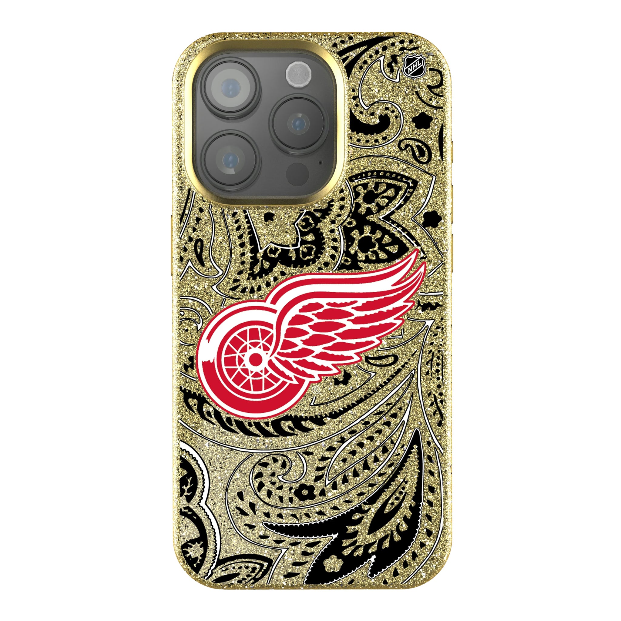 Detroit Red Wings Paisley iPhone Bling Phone Case for Apple iPhone