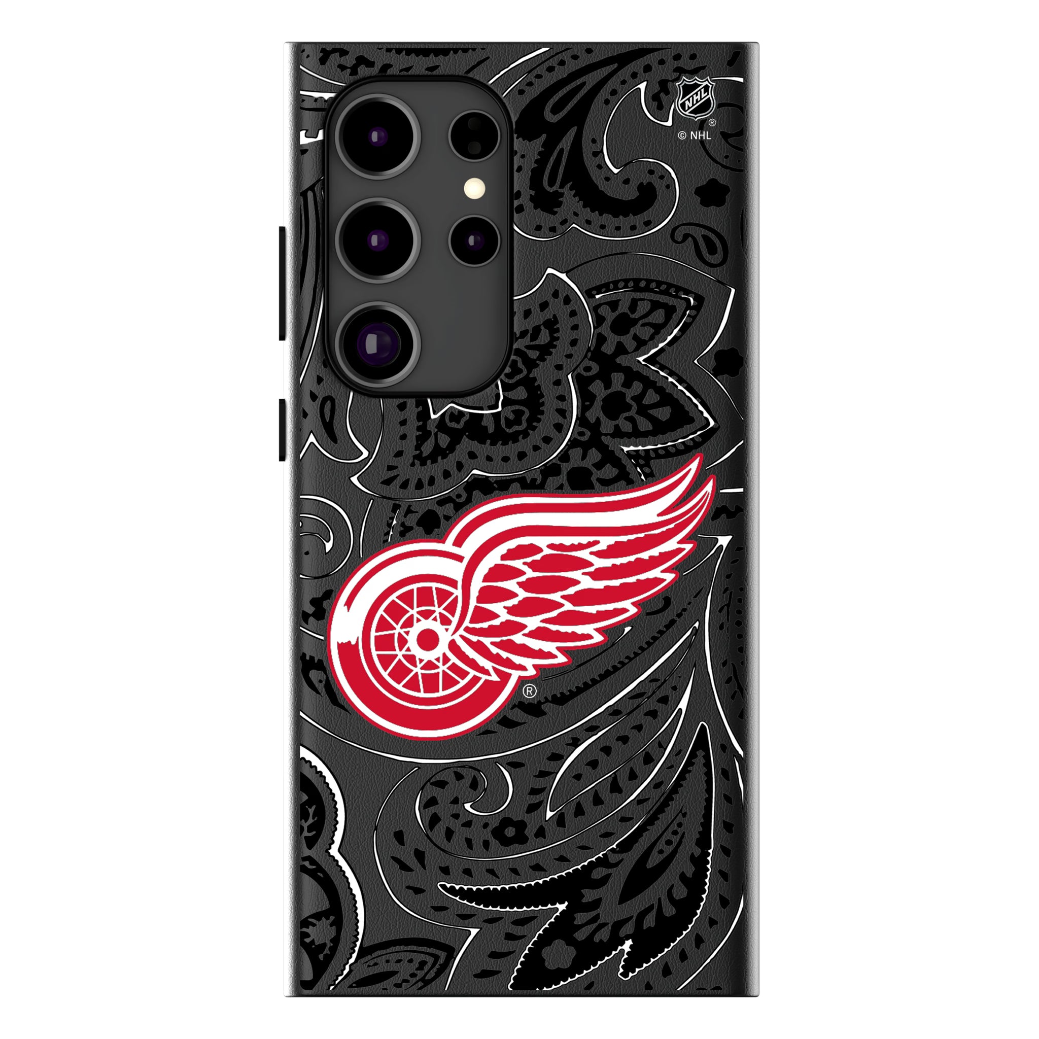 Detroit Red Wings Paisley Galaxy MagSafe Compatible Phone Case for Samsung Galaxy