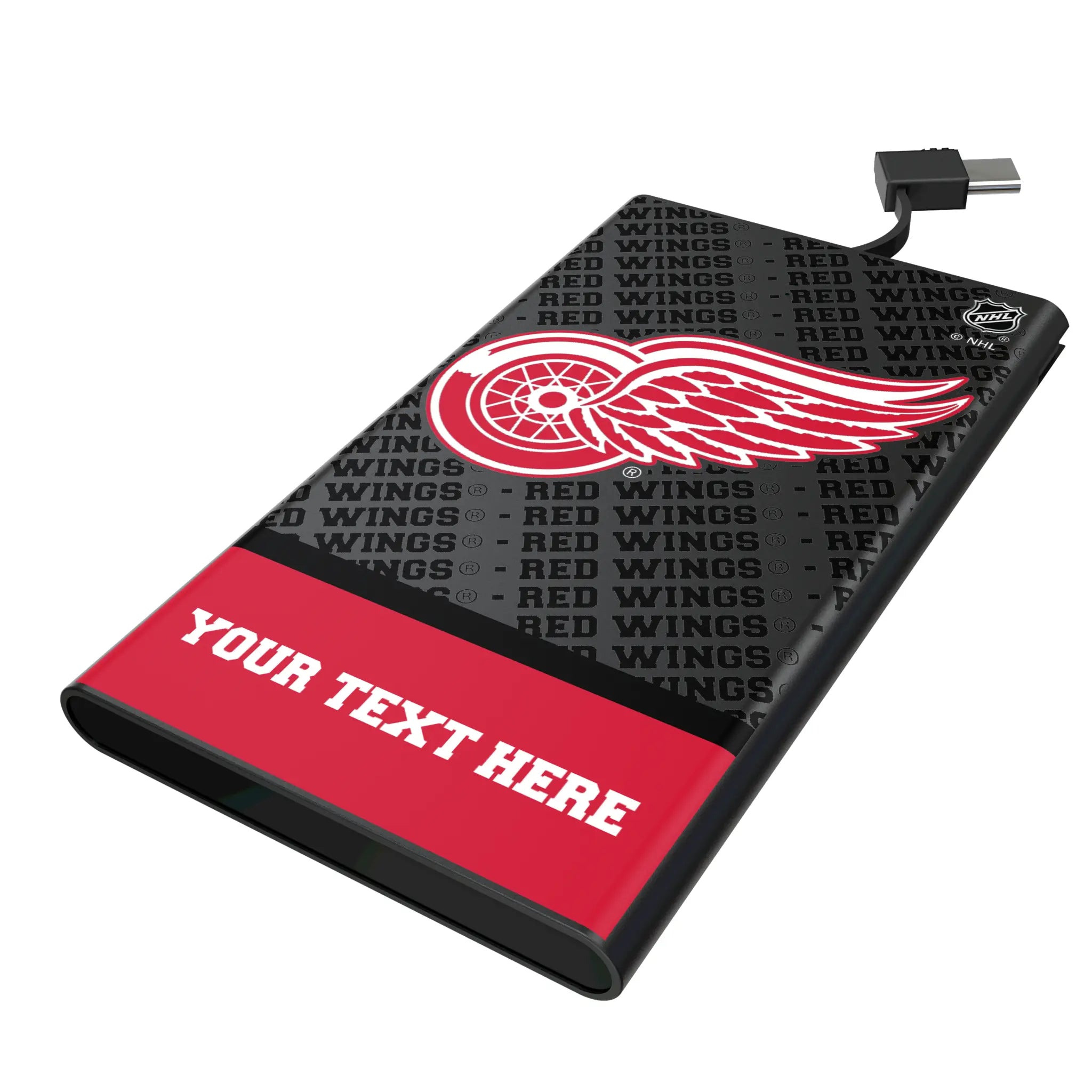 Detroit Red Wings Personalized EndZone Plus 5000mAh Flat Power Bank