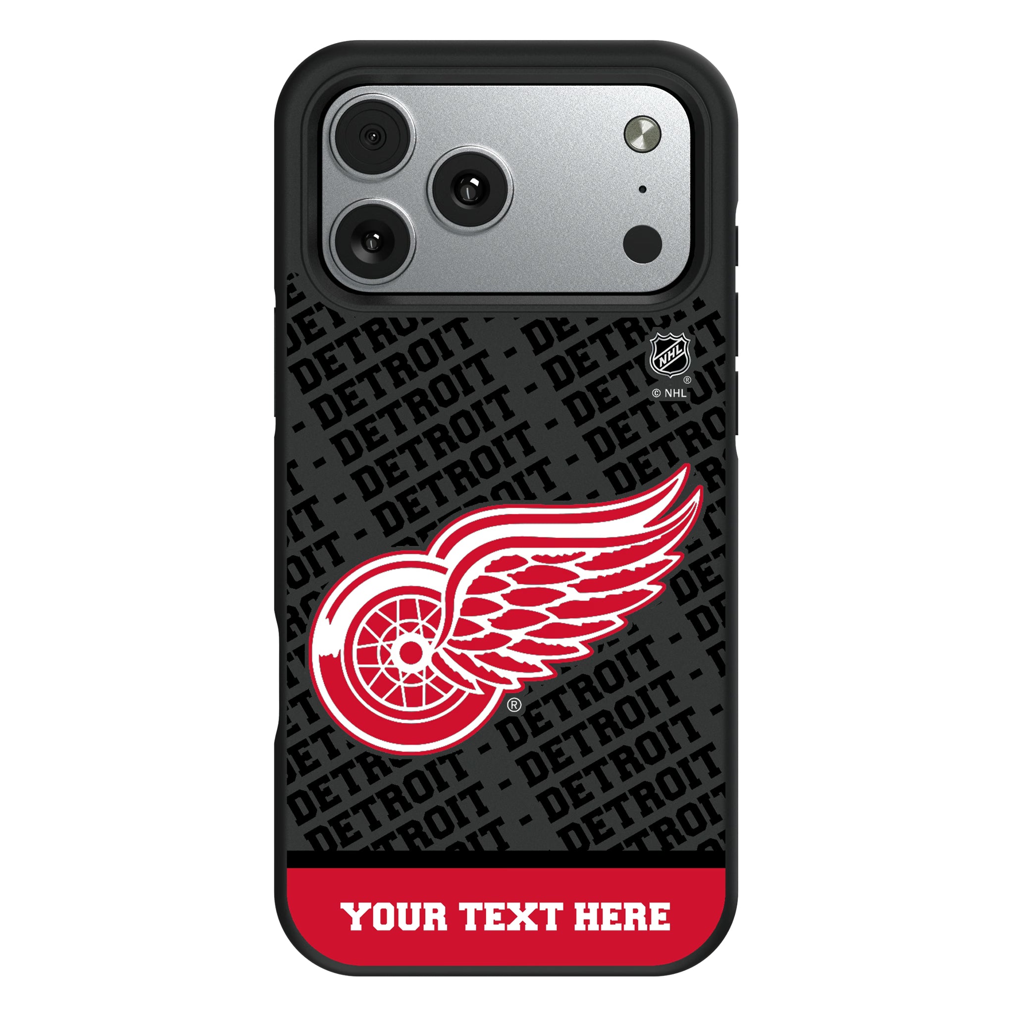 Detroit Red Wings Personalized EndZone Plus iPhone Bump Phone Case for Apple iPhone#Device_iPhone 17 Pro Max