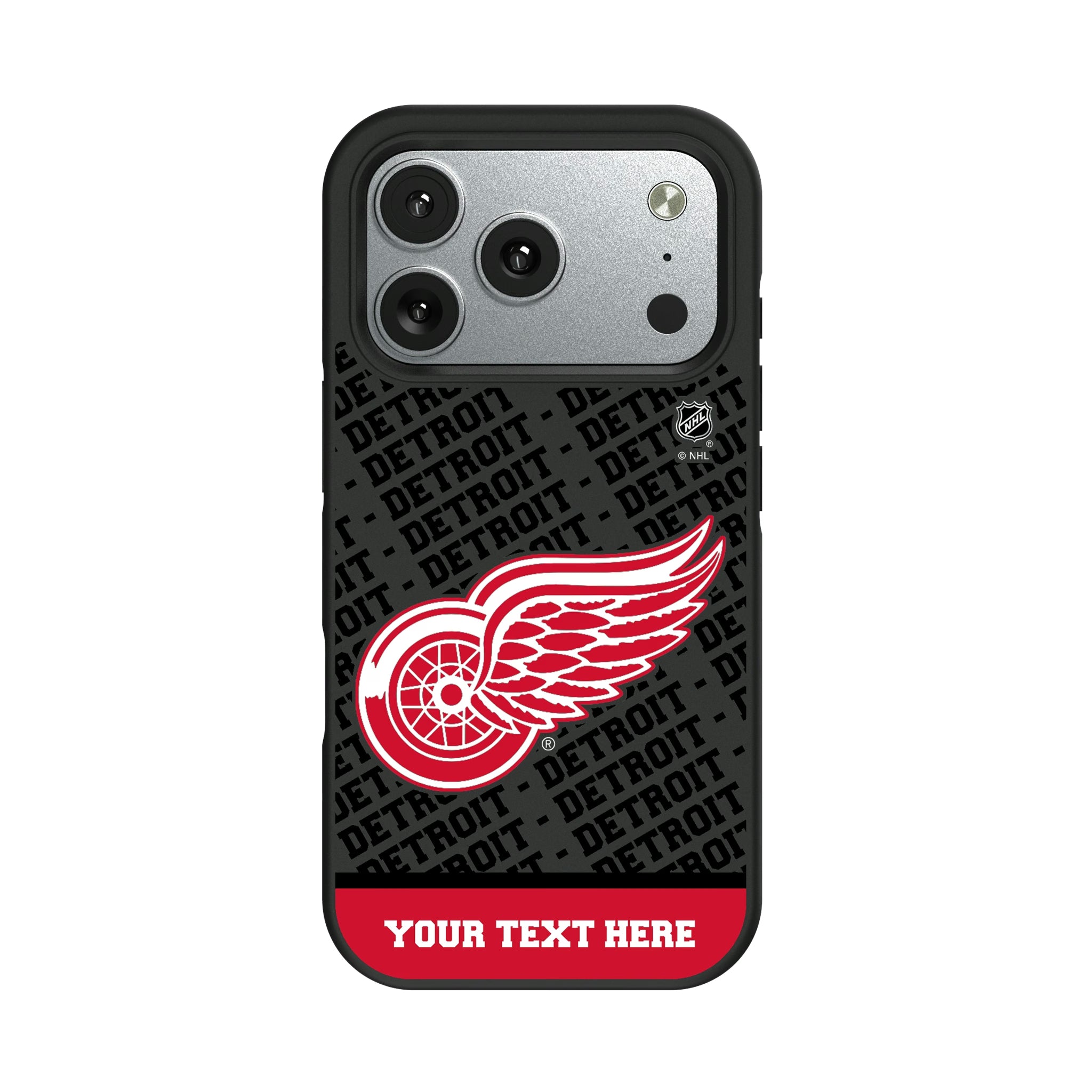 Detroit Red Wings Personalized EndZone Plus iPhone Bump Phone Case for Apple iPhone#Device_iPhone 17 Pro