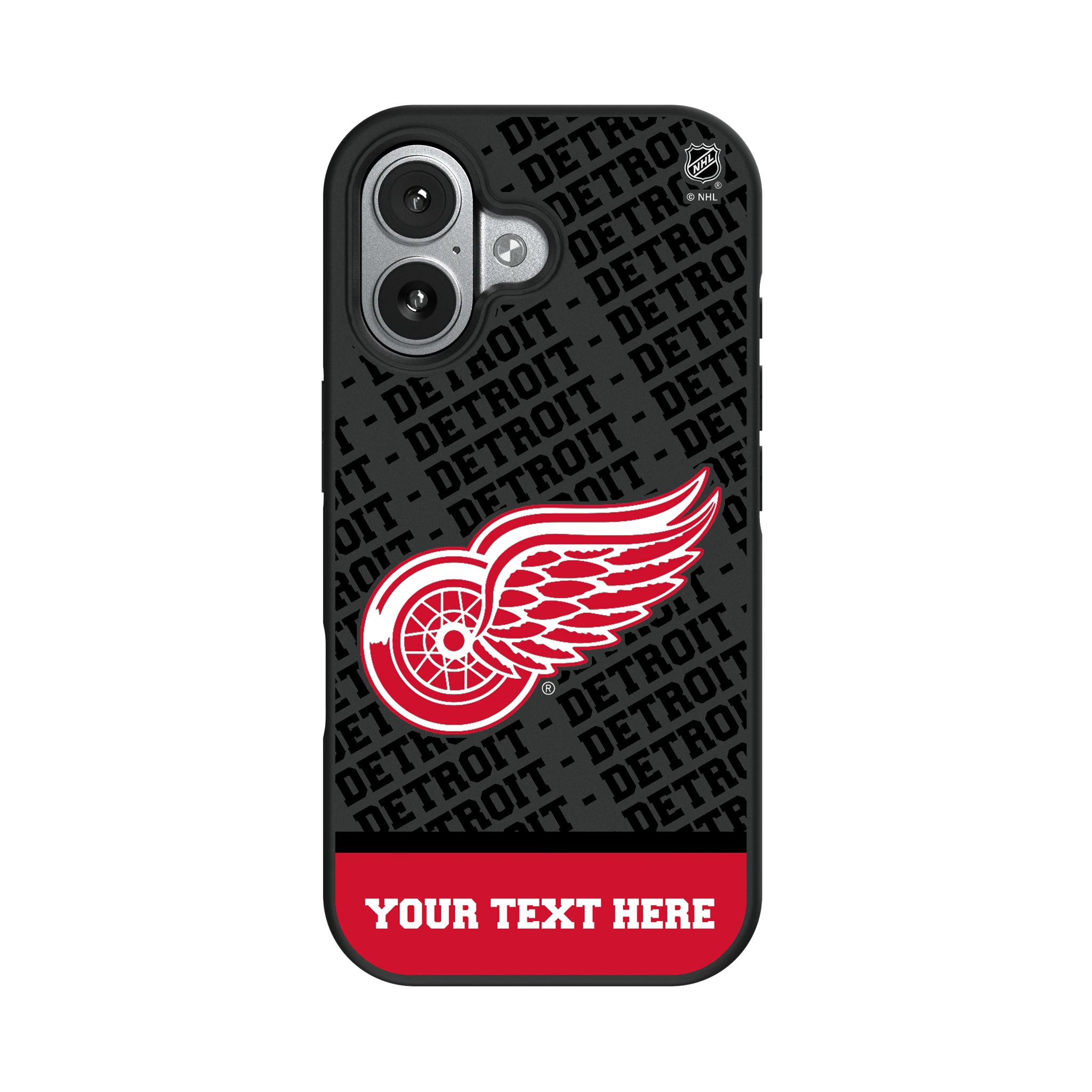 Detroit Red Wings Personalized EndZone Plus iPhone Bump Phone Case for Apple iPhone#Device_iPhone 17