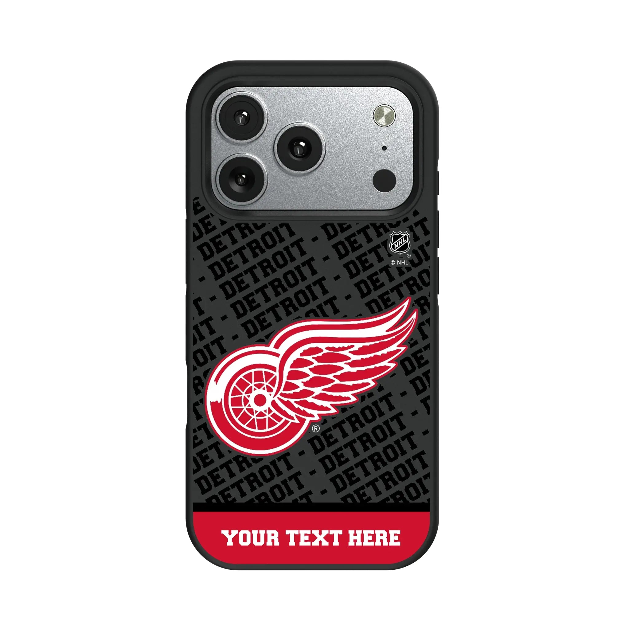 Detroit Red Wings Personalized EndZone Plus iPhone Bump Phone Case for Apple iPhone#Device_iPhone 17 Pro