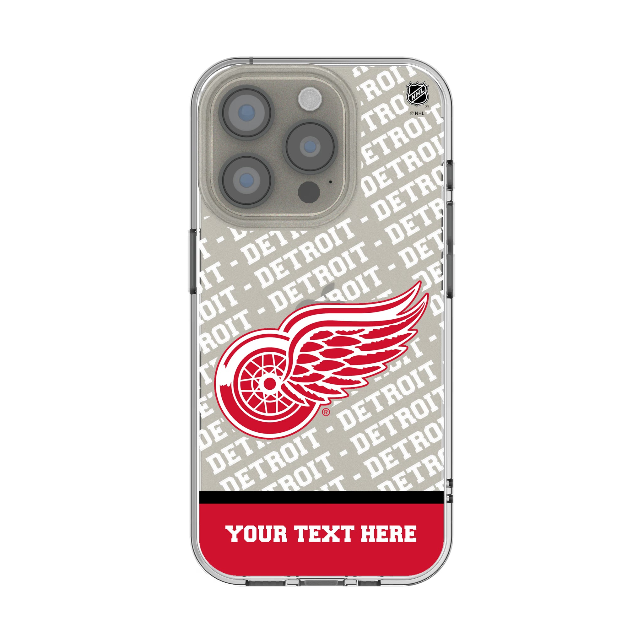 Detroit Red Wings Personalized EndZone Plus iPhone Clear Phone Case for Apple iPhone