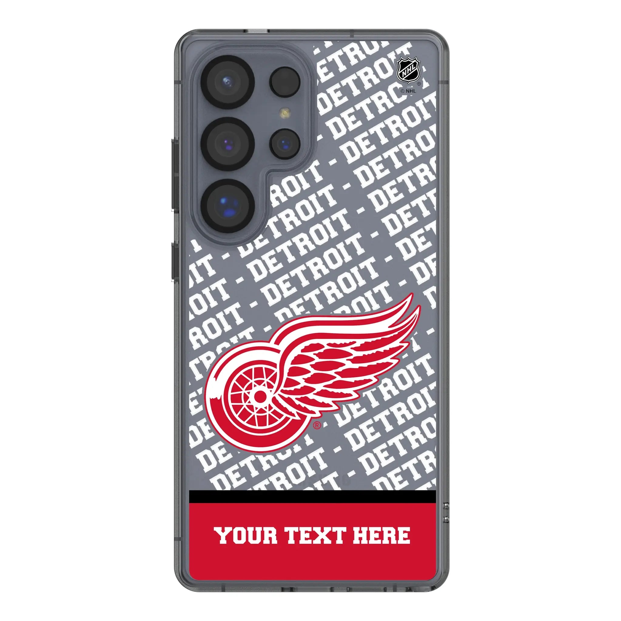 Detroit Red Wings Personalized EndZone Plus Galaxy Clear Phone Case for Samsung Galaxy#Device_Galaxy S25 Ultra