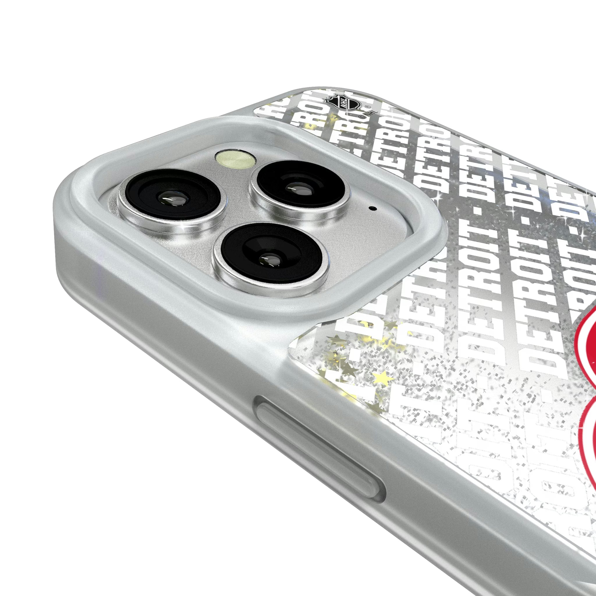 Detroit Red Wings Personalized EndZone Plus iPhone Glitter Phone Case for Apple iPhone - Detail#Device_iPhone 16 Pro