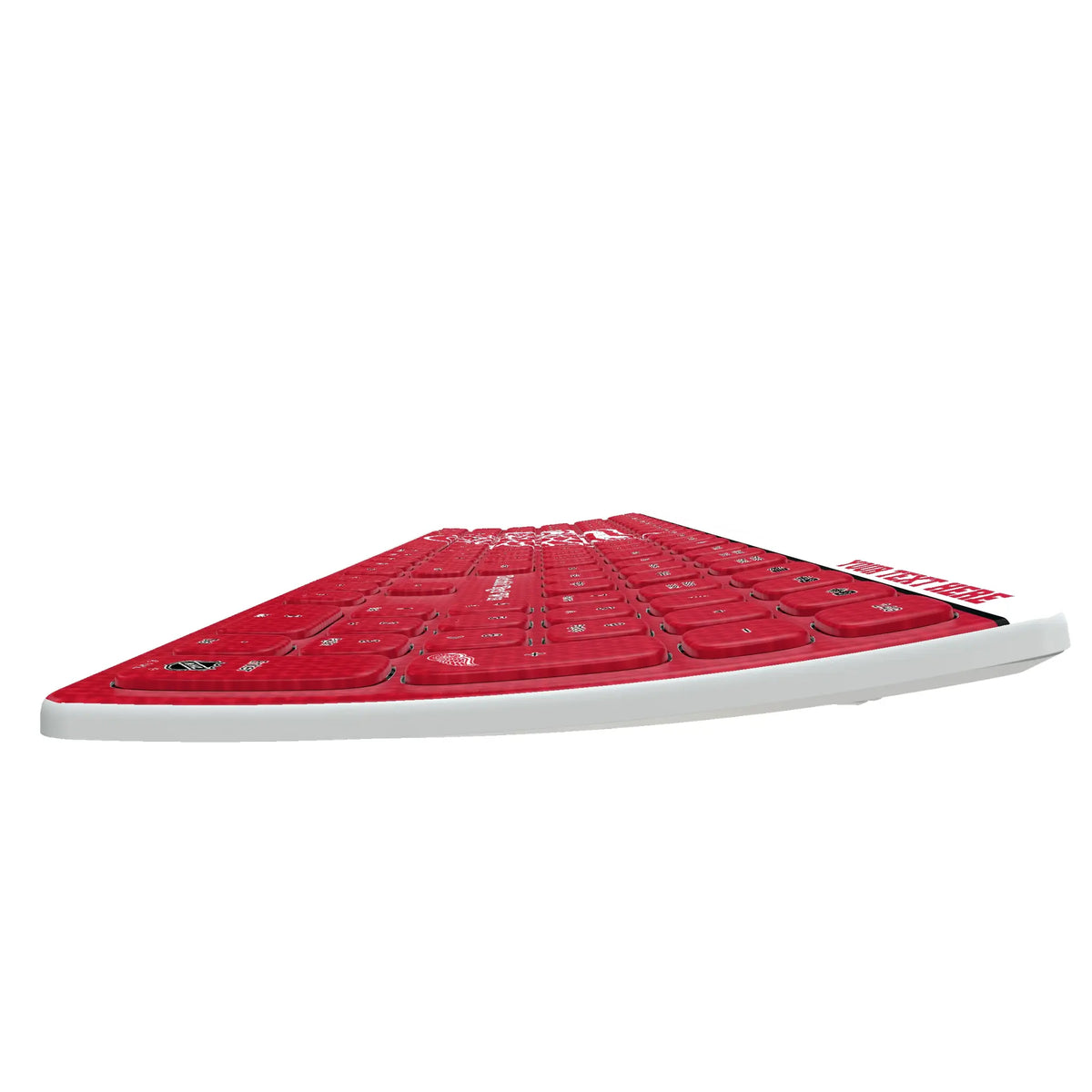 Detroit Red Wings Personalized Endzone Solid KKB605 Curved Wireless Keyboard