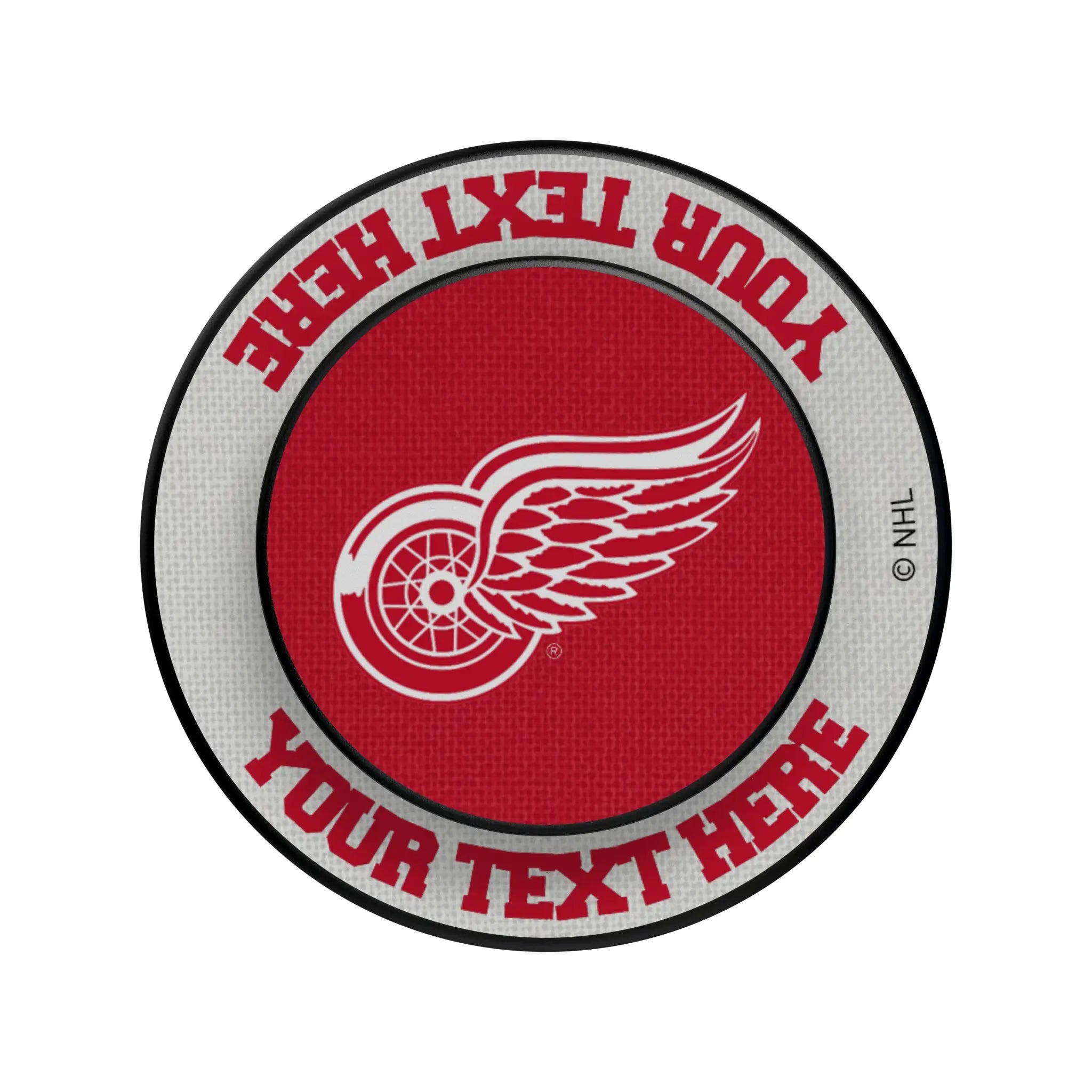 Detroit Red Wings Personalized Endzone Solid Popsockets Round Magnetic