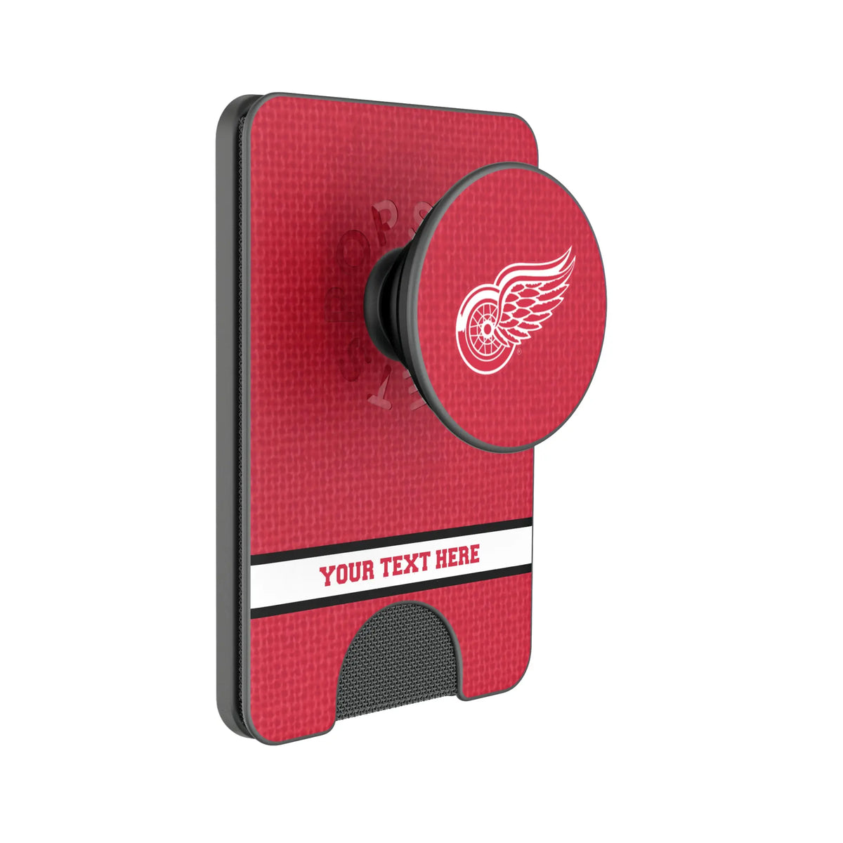 Detroit Red Wings Personalized Endzone Solid Popsockets Wallet Magnetic