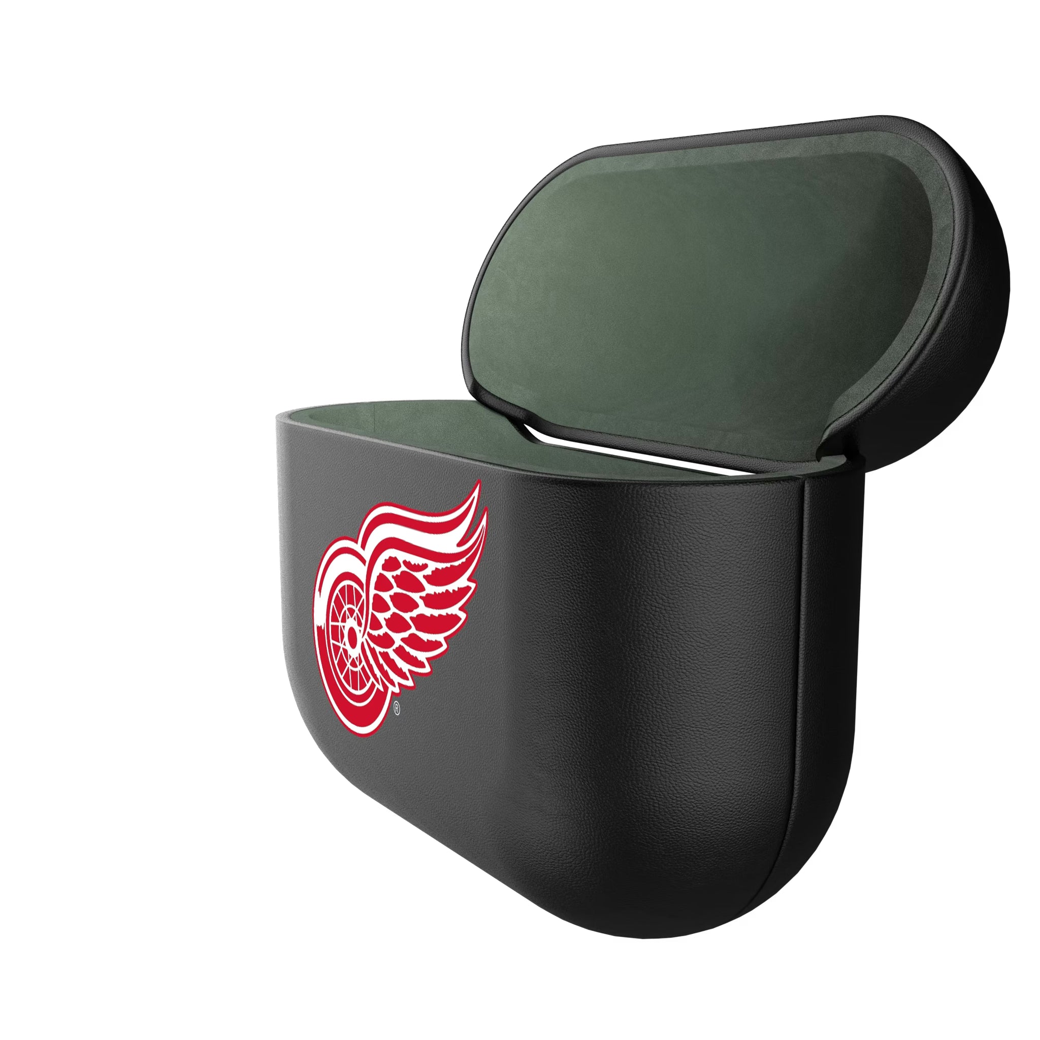 Detroit Red Wings Personalized Insignia AirPods AirPod Case Cover - Isometric View#Device_AirPods 3rd Gen