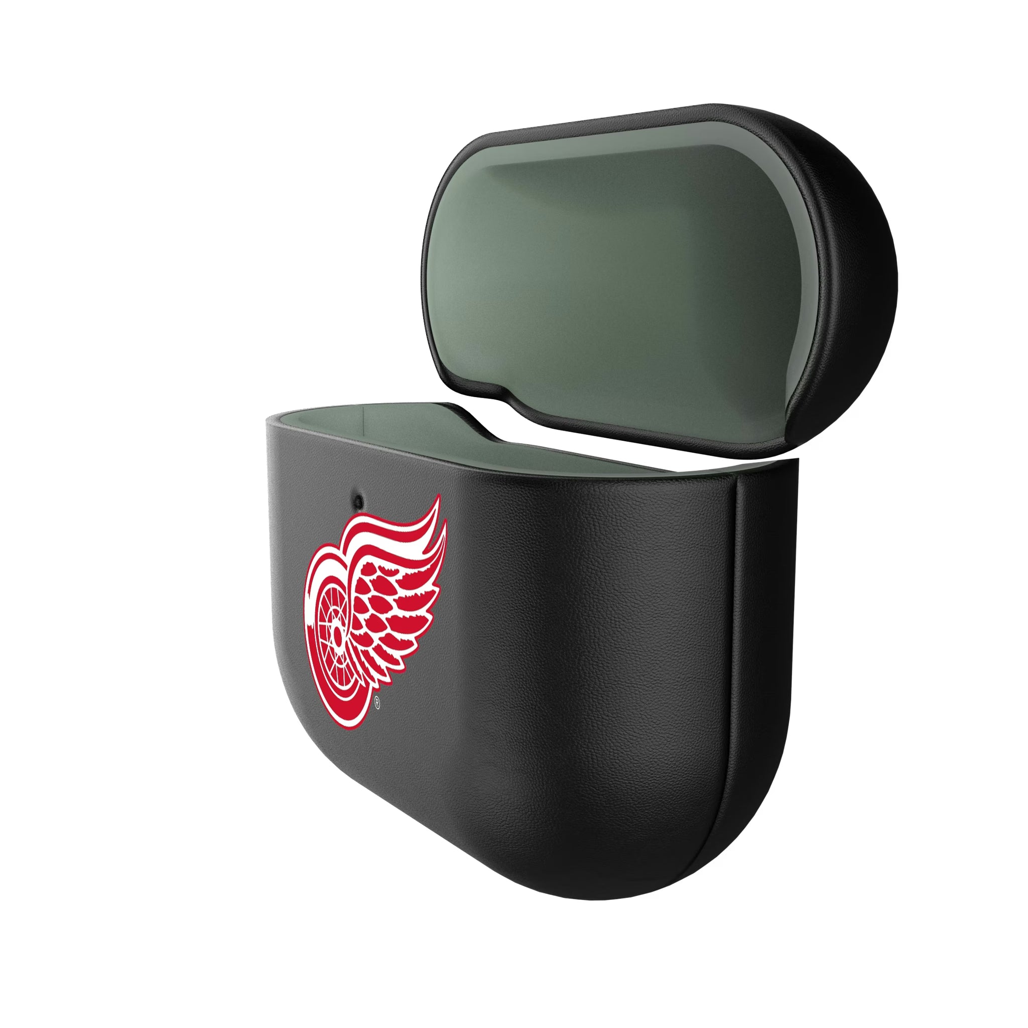 Detroit Red Wings Personalized Insignia AirPods AirPod Case Cover - Isometric View#Device_AirPods 4