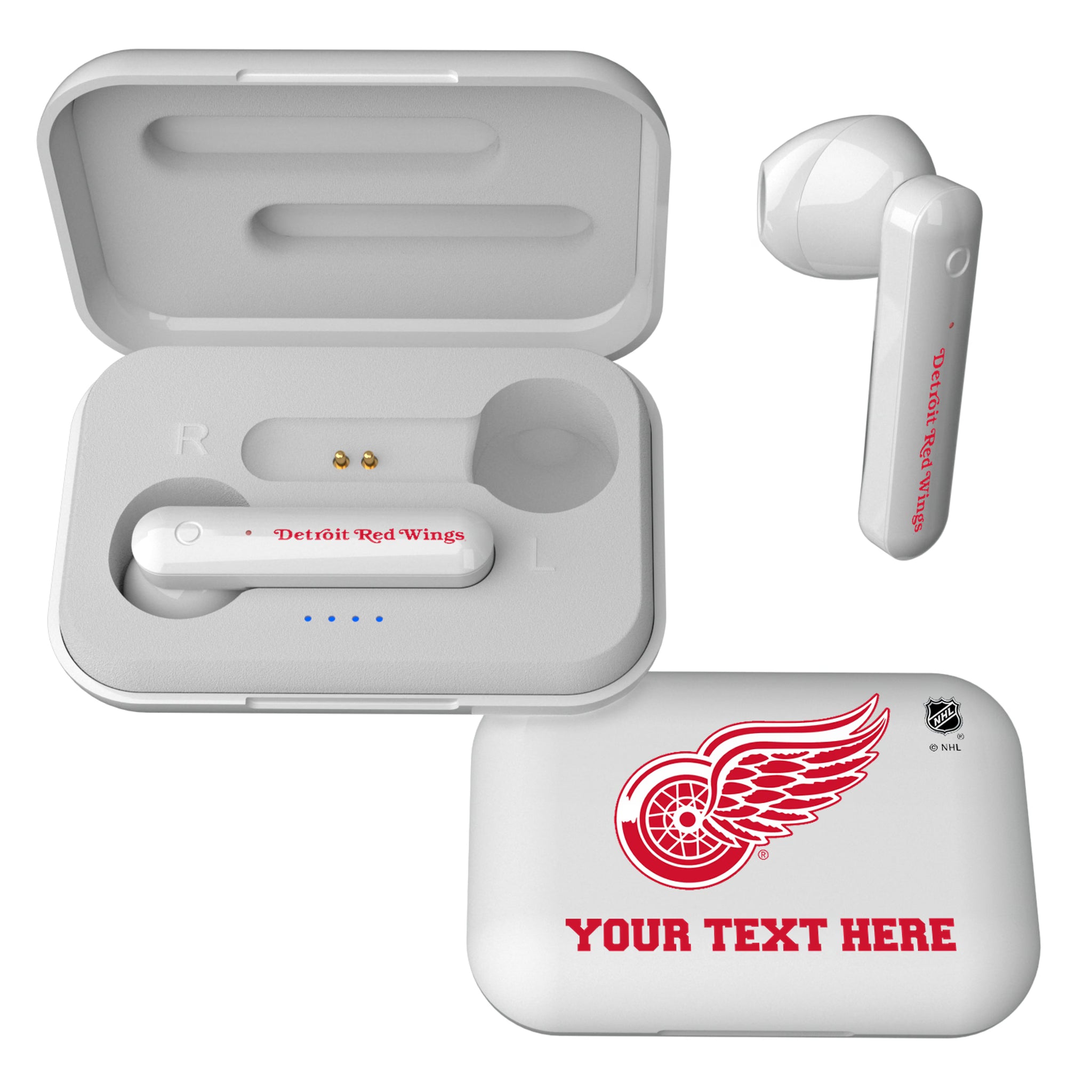 Detroit Red Wings Personalized Insignia Wireless TWS Earbuds