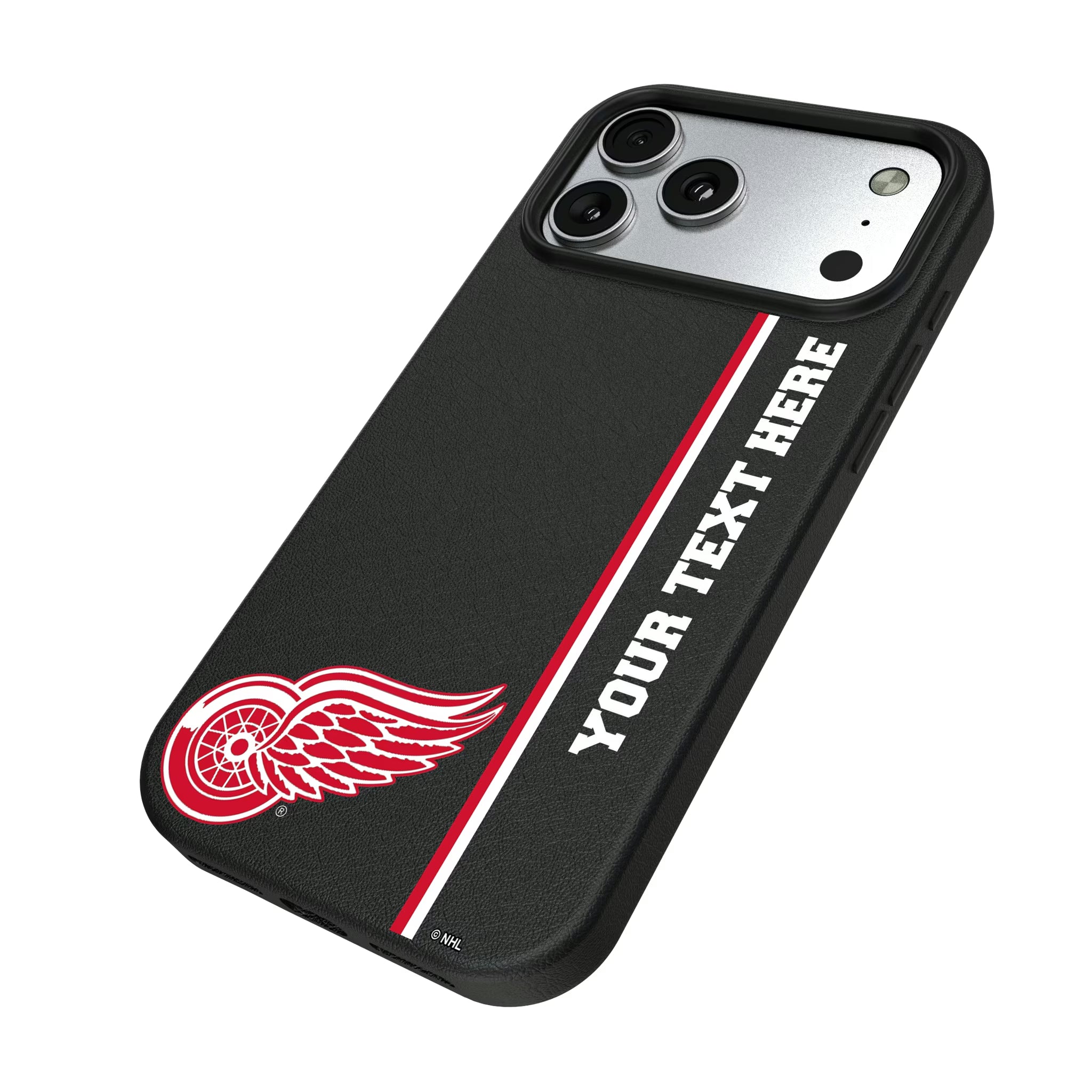 Detroit Red Wings Personalized Sidebard iPhone MagSafe Compatible Phone Case for Apple iPhone - Isometric View#Device_iPhone 17 Pro Max