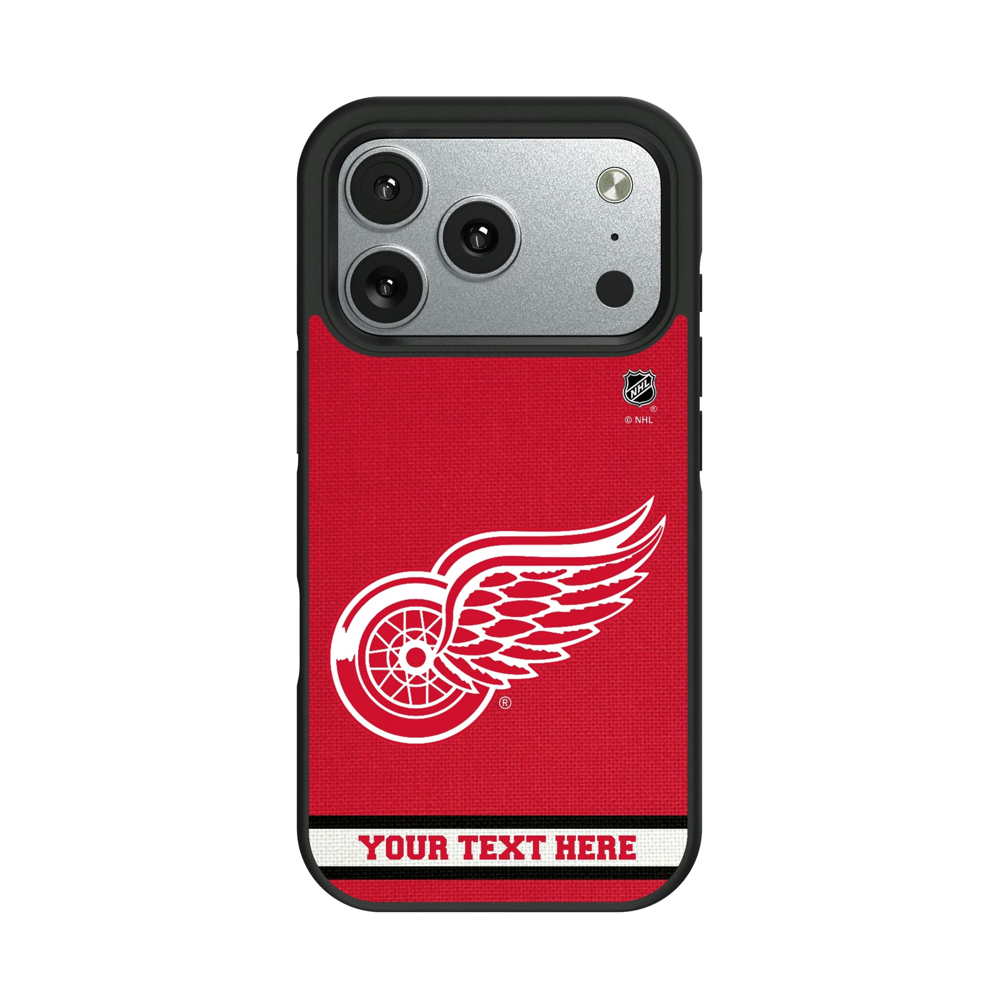 Detroit Red Wings Personalized Stripe iPhone Bump Phone Case for Apple iPhone#Device_iPhone 17 Pro