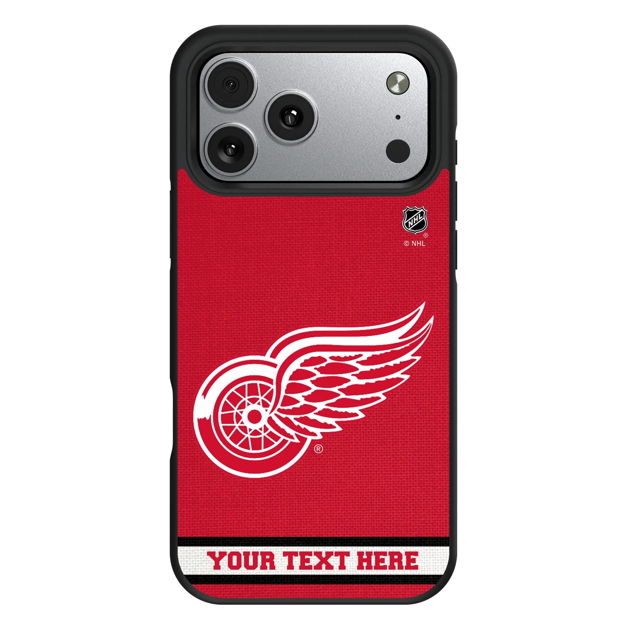 Detroit Red Wings Personalized Stripe iPhone Bump Phone Case for Apple iPhone#Device_iPhone 17 Pro Max