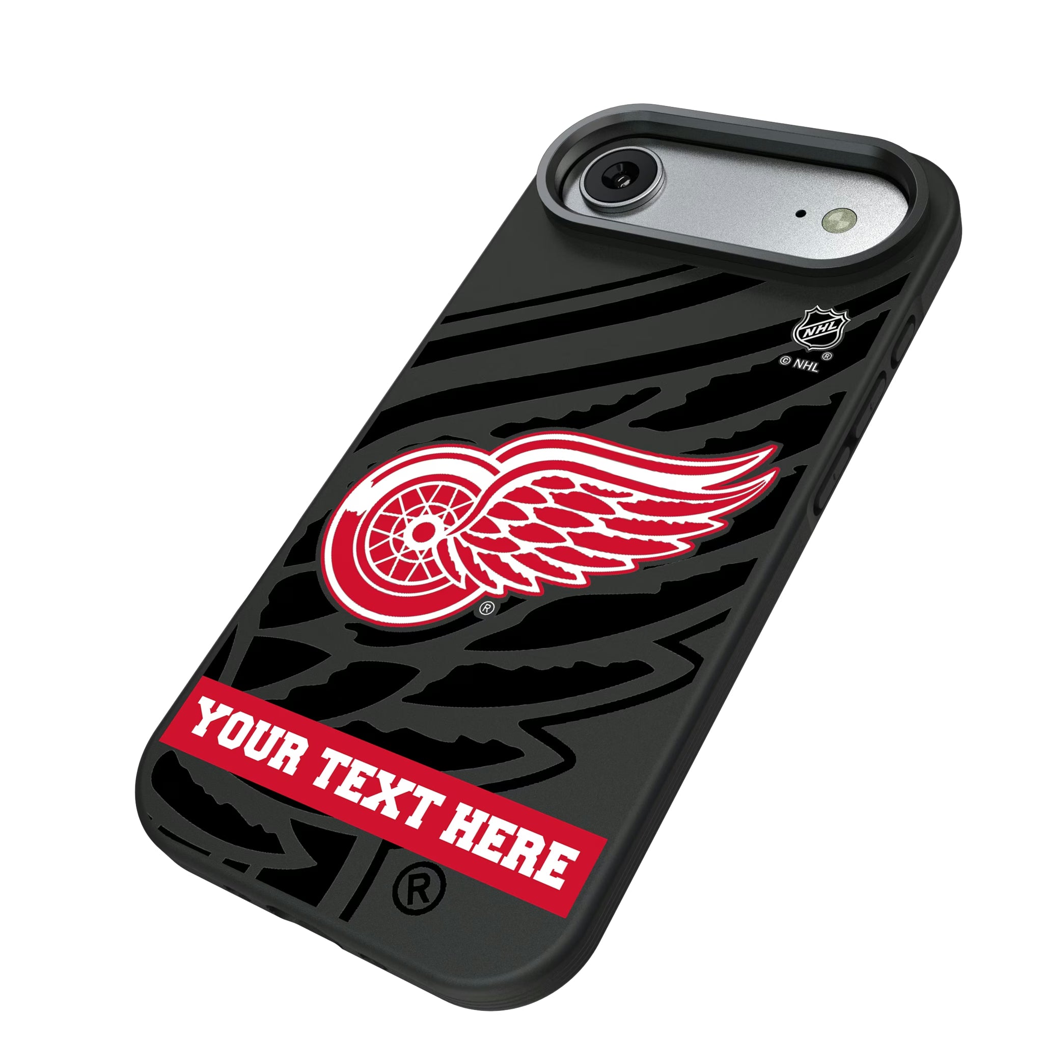 Detroit Red Wings Personalized Tilt iPhone Bump Phone Case for Apple iPhone - Isometric View#Device_iPhone Air