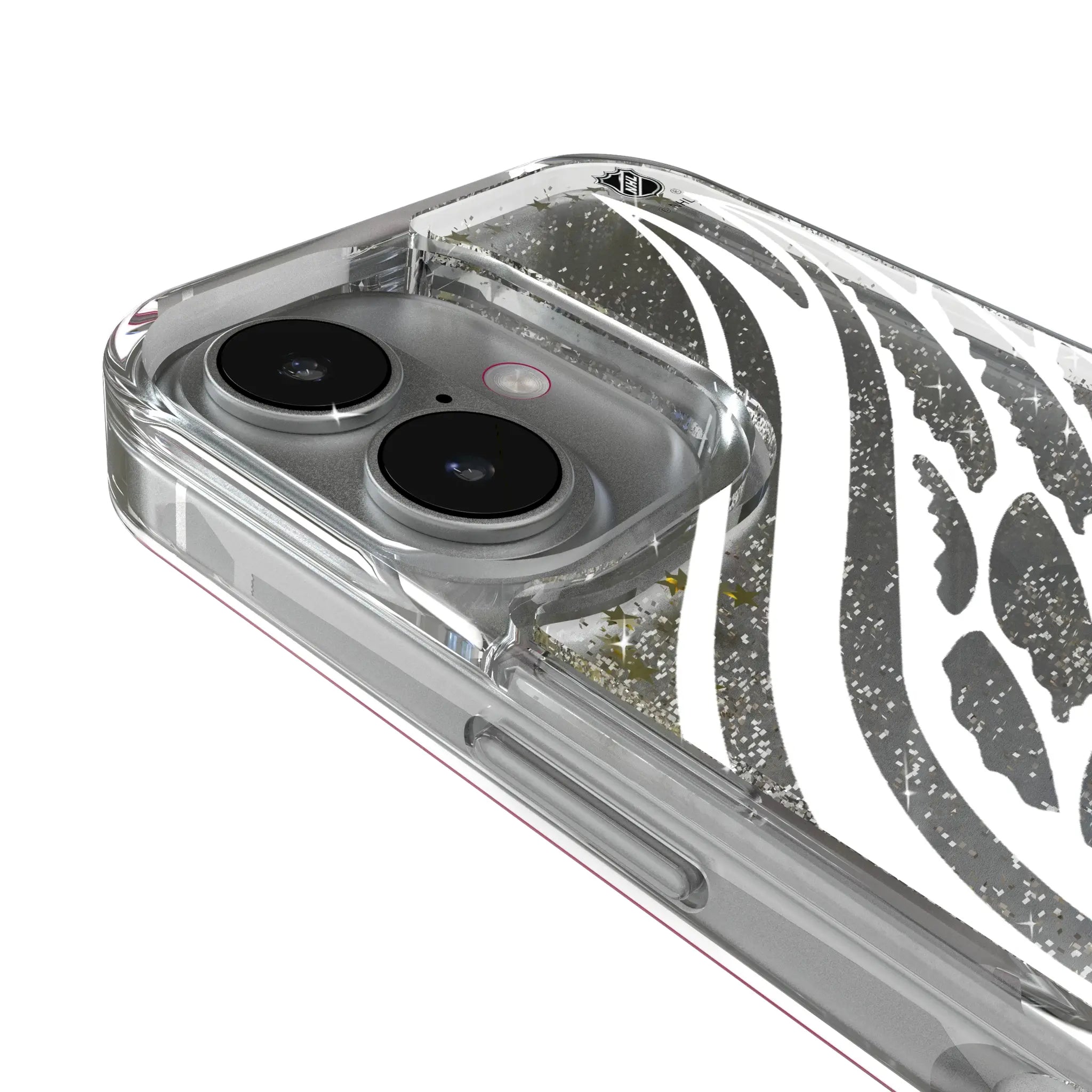 Detroit Red Wings Personalized Tilt iPhone Glitter Phone Case for Apple iPhone - Detail