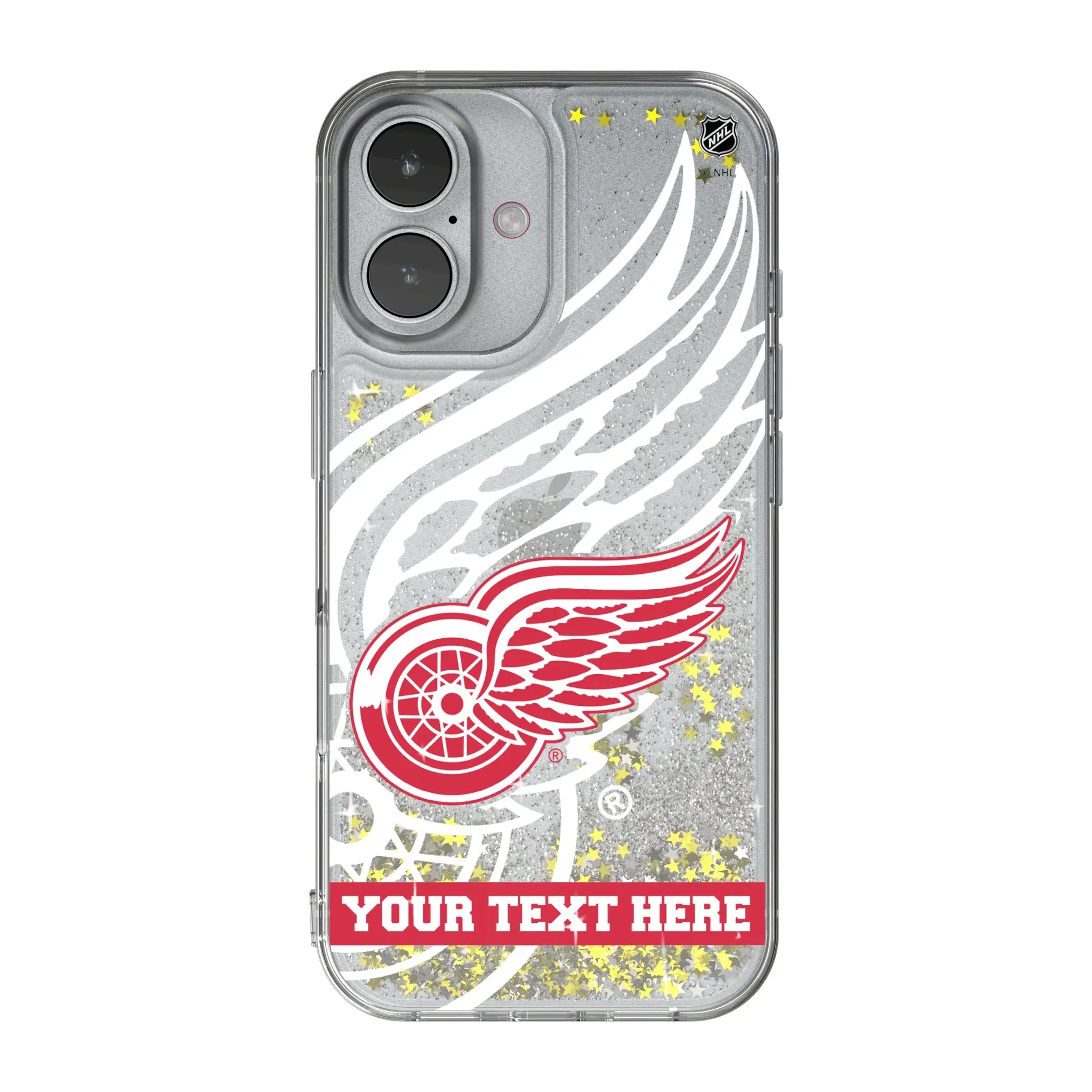 Detroit Red Wings Personalized Tilt iPhone Glitter Phone Case for Apple iPhone