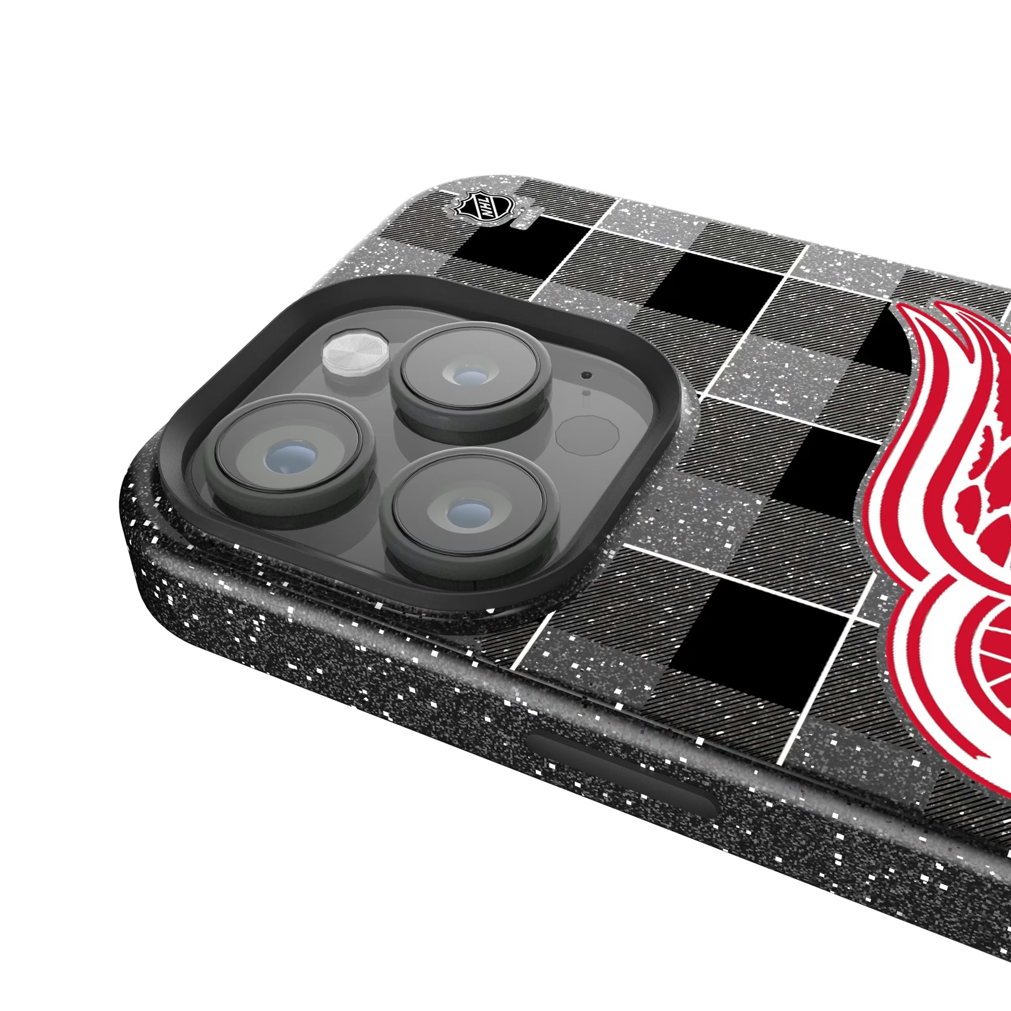 Detroit Red Wings Plaid iPhone Bling Phone Case for Apple iPhone - Detail