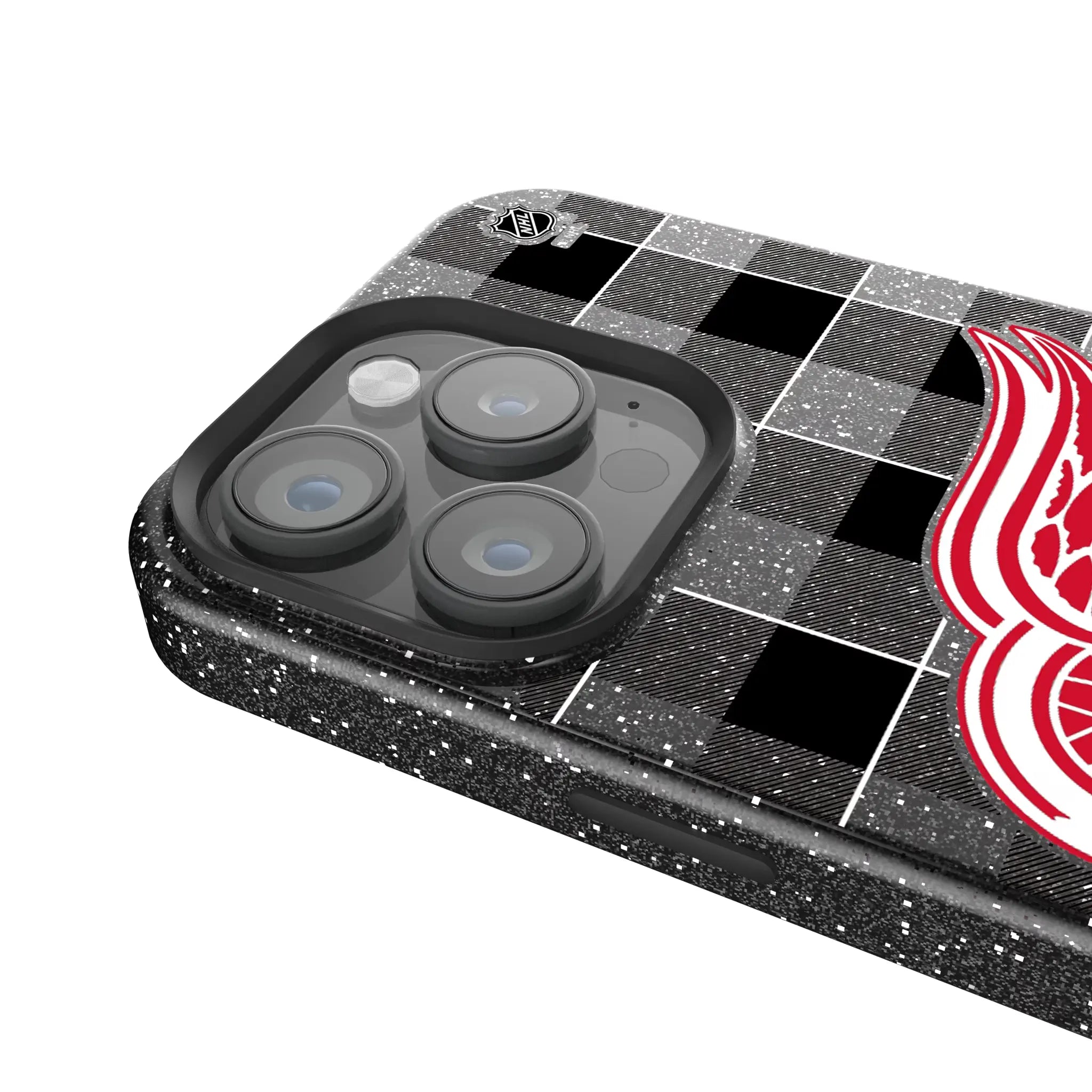 Detroit Red Wings Plaid iPhone Bling Phone Case for Apple iPhone - Detail