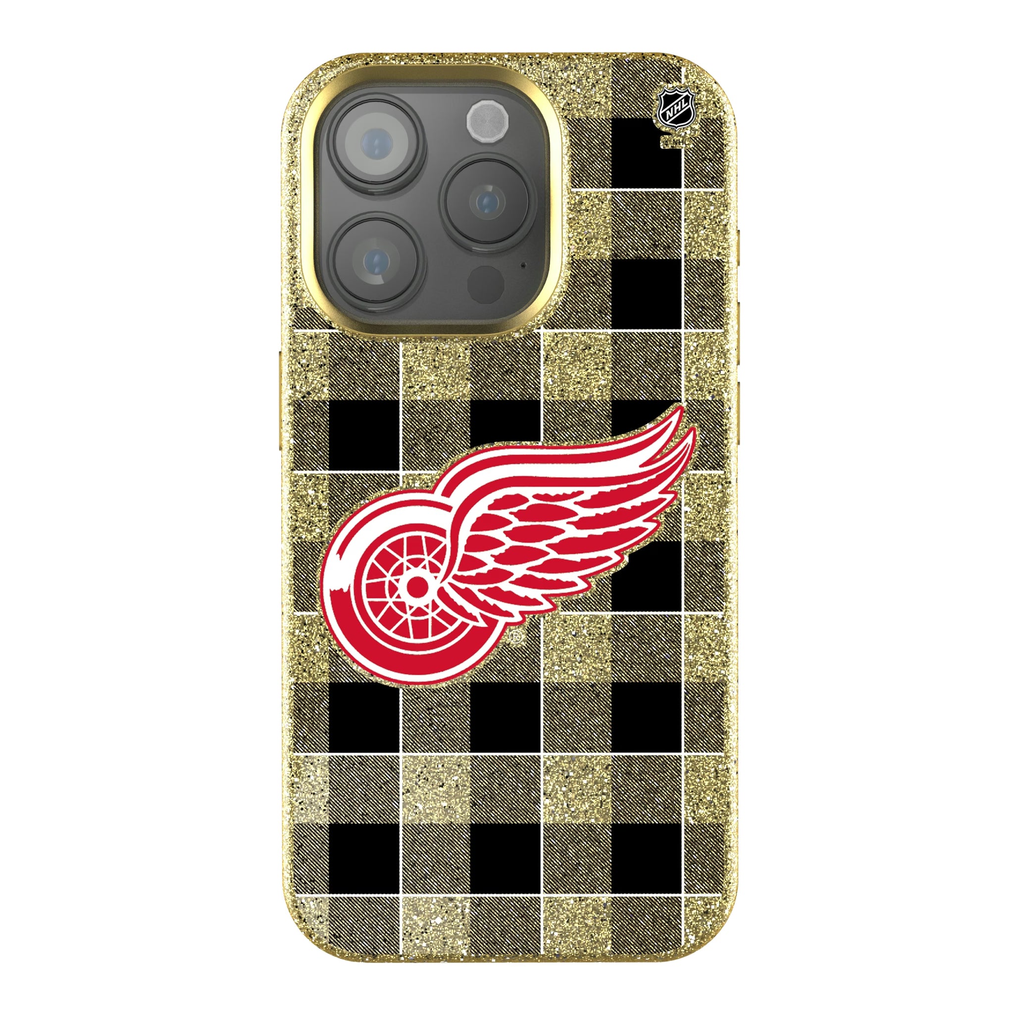Detroit Red Wings Plaid iPhone Bling Phone Case for Apple iPhone