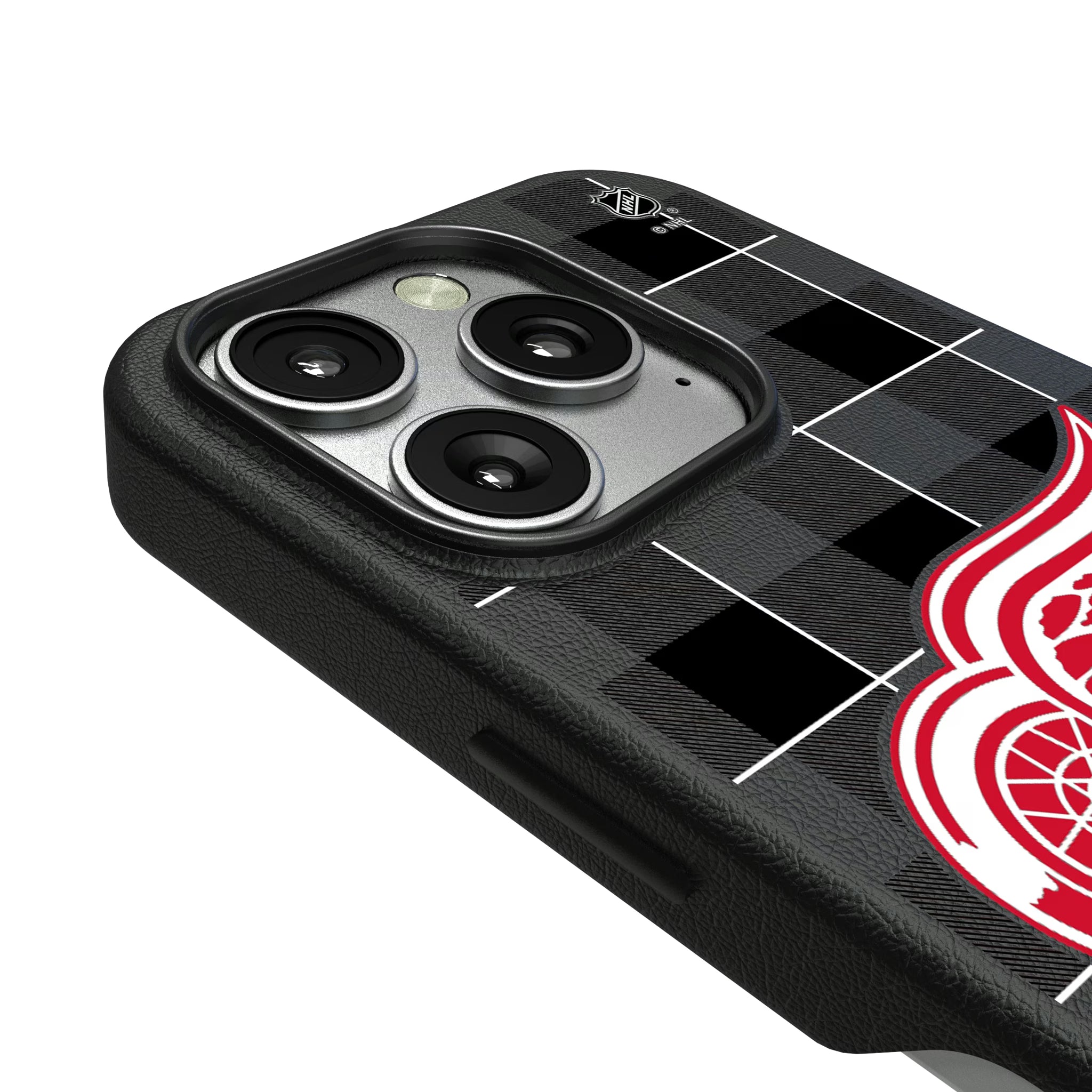 Detroit Red Wings Plaid iPhone MagSafe Compatible Phone Case for Apple iPhone - Detail