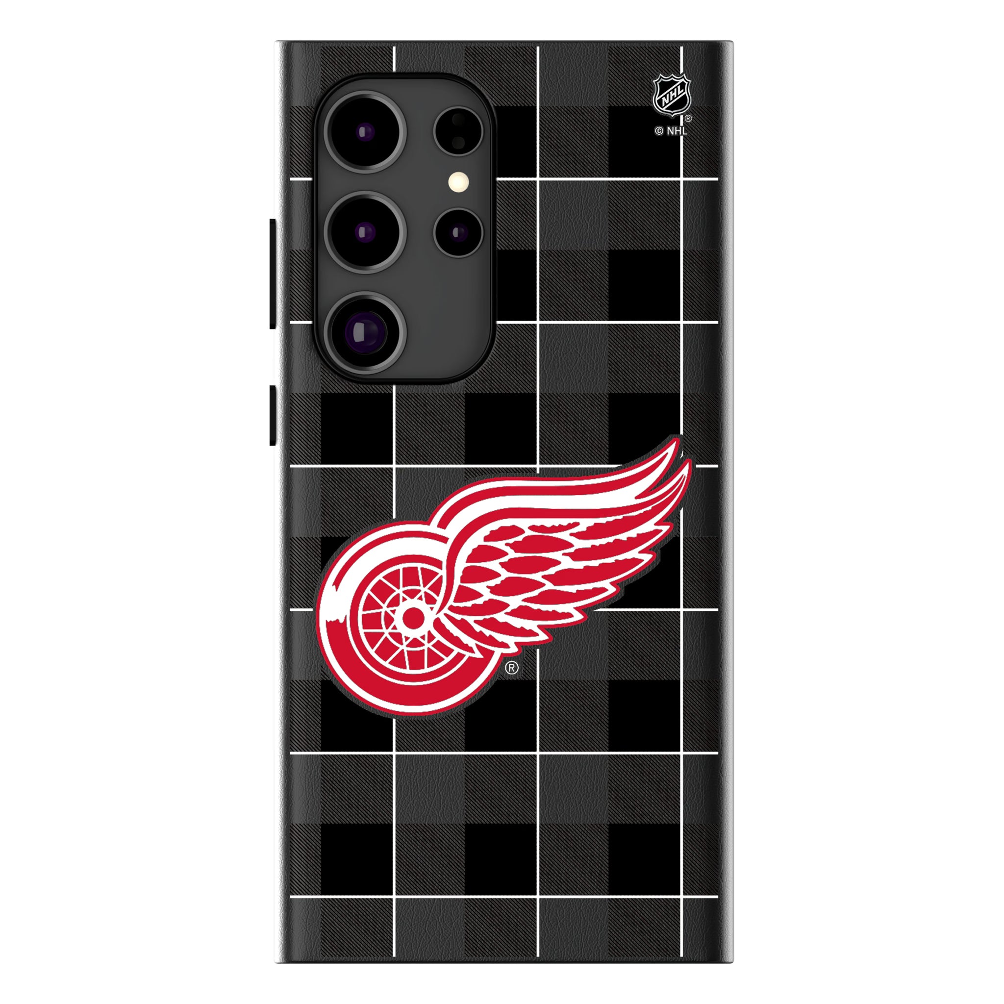 Detroit Red Wings Plaid Galaxy MagSafe Compatible Phone Case for Samsung Galaxy