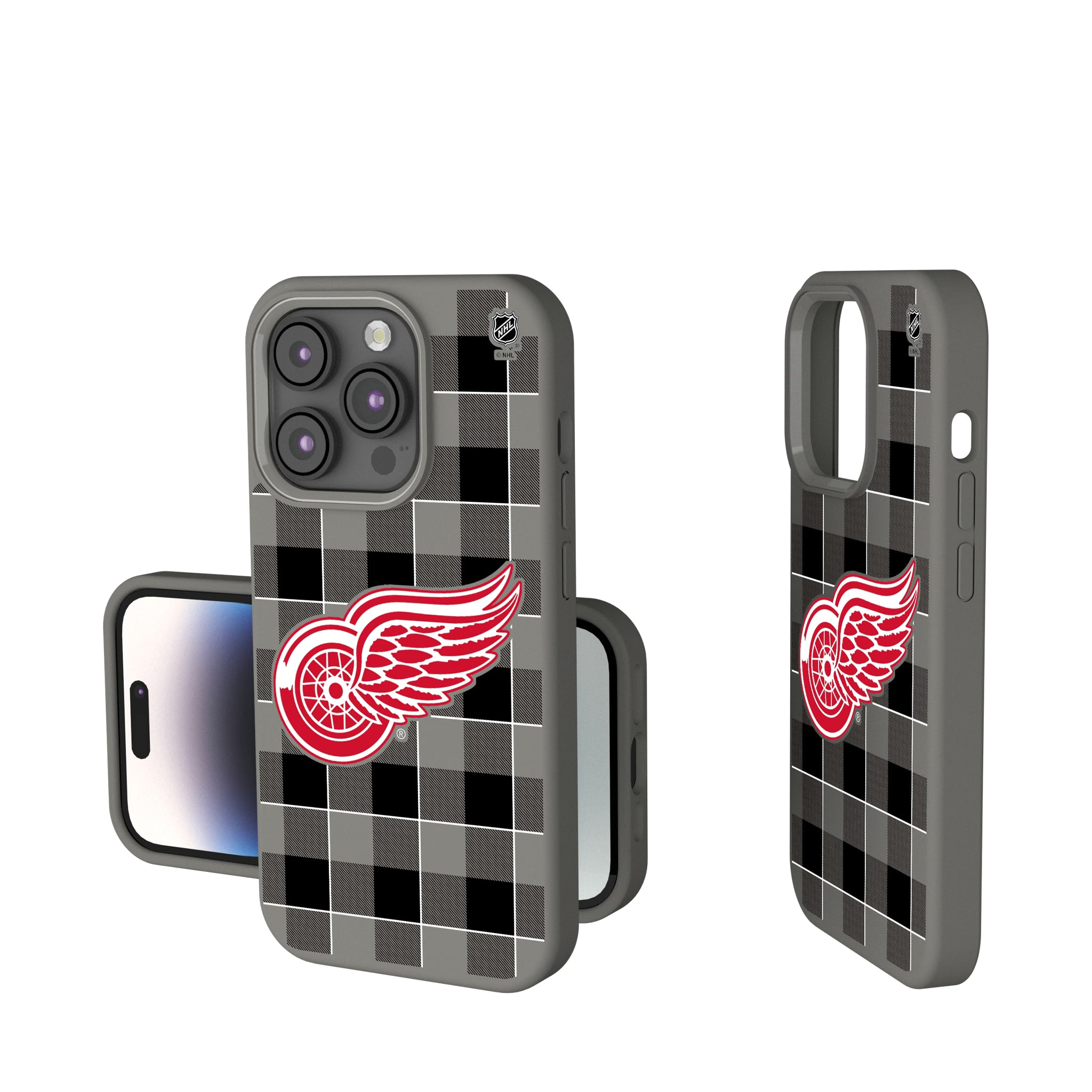 Detroit Red Wings Plaid iPhone Soft Touch Phone Case for Apple iPhone