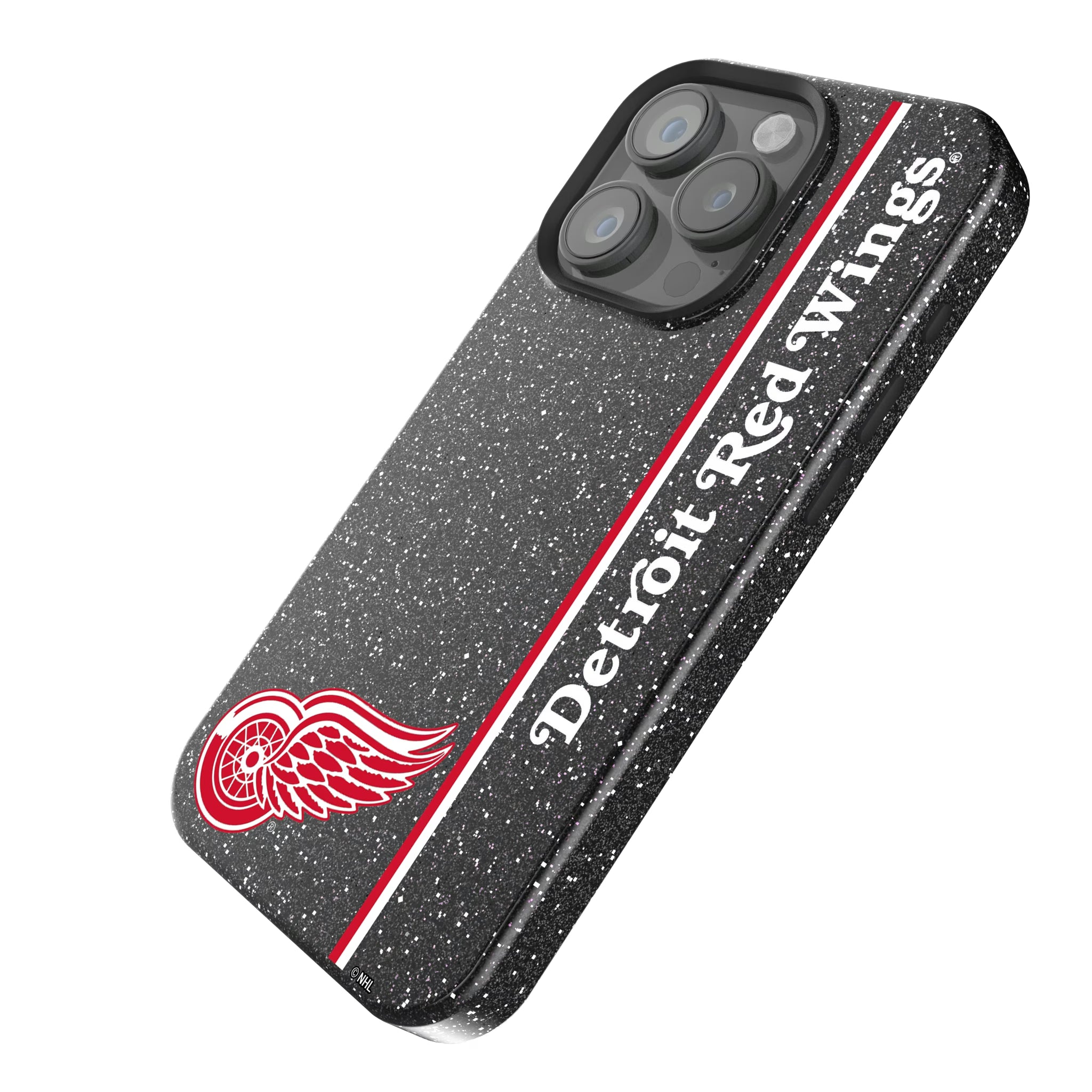 Detroit Red Wings Sidebar iPhone Bling Phone Case for Apple iPhone - Isometric View