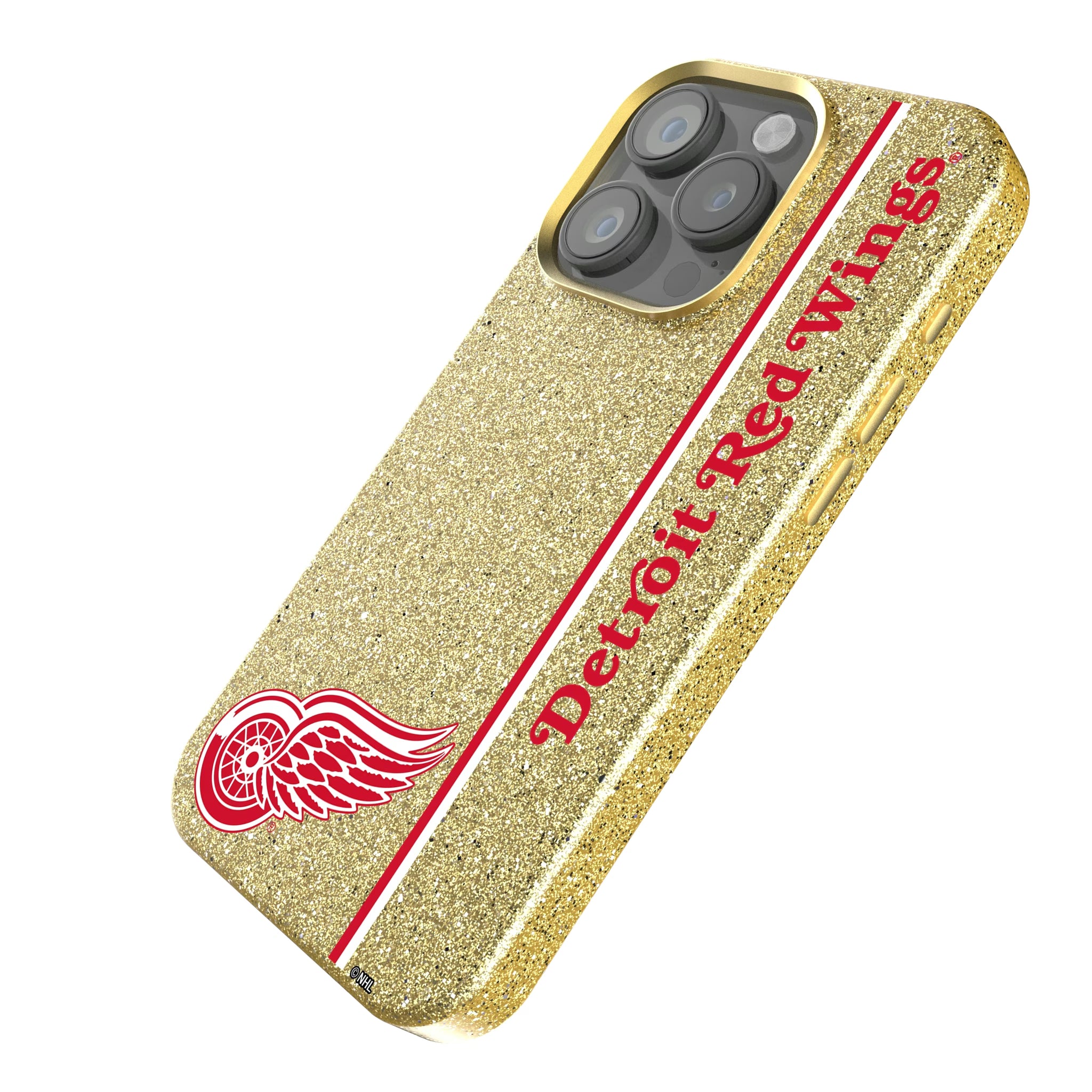 Detroit Red Wings Sidebar iPhone Bling Phone Case for Apple iPhone - Isometric View