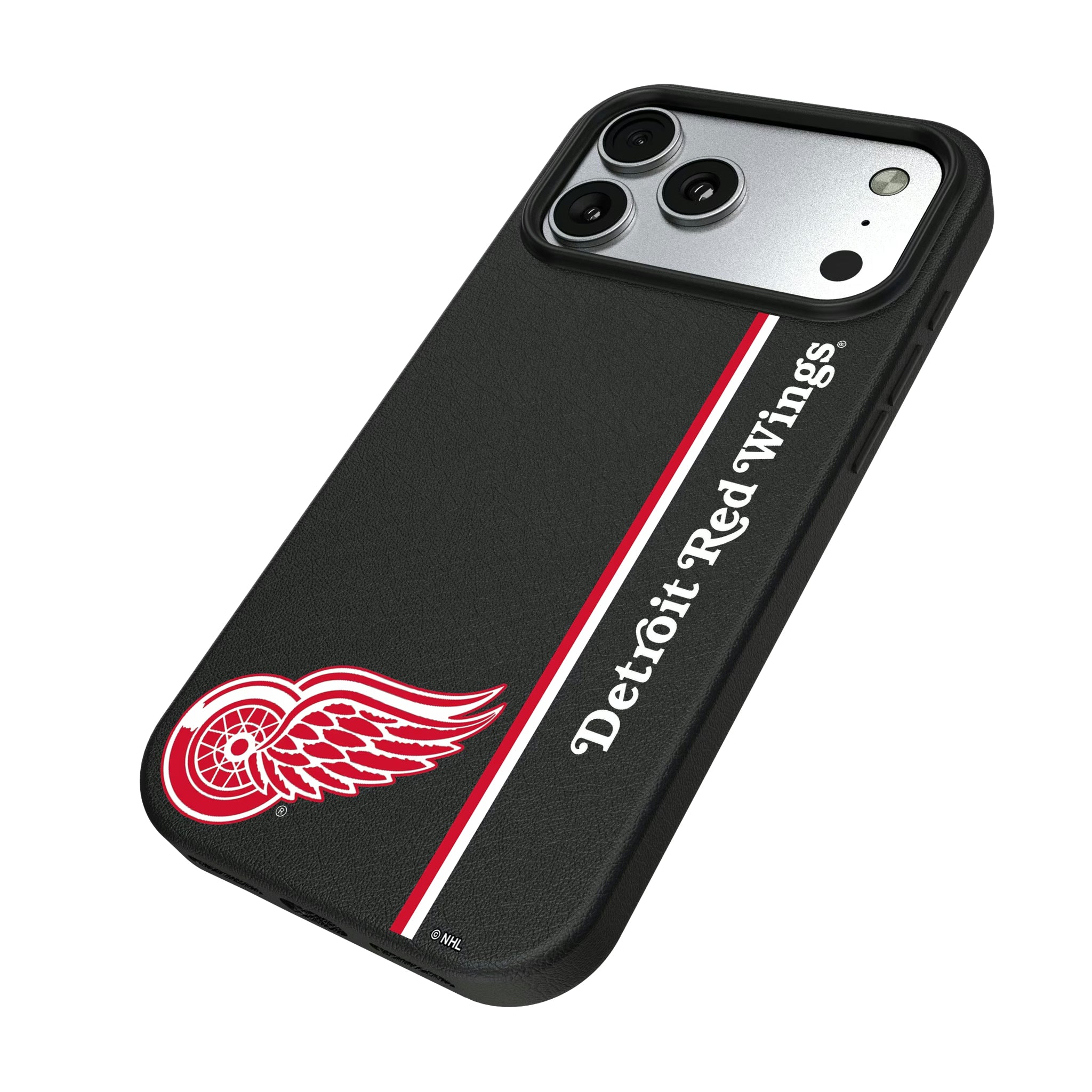 Detroit Red Wings Sidebar iPhone MagSafe Compatible Phone Case for Apple iPhone - Isometric View#Device_iPhone 17 Pro Max