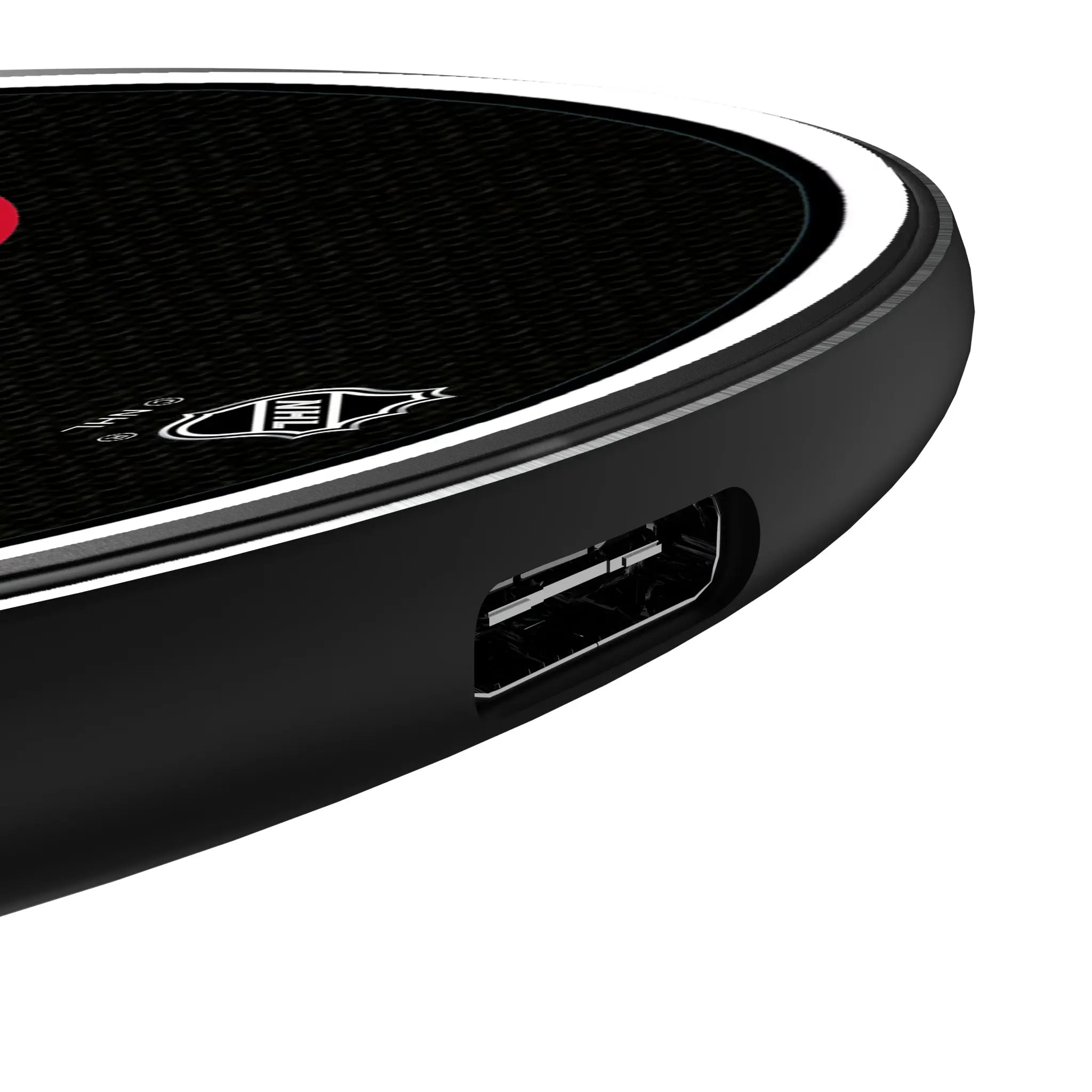 Detroit Red Wings Stripe 15-Watt Wireless Charger - Detail