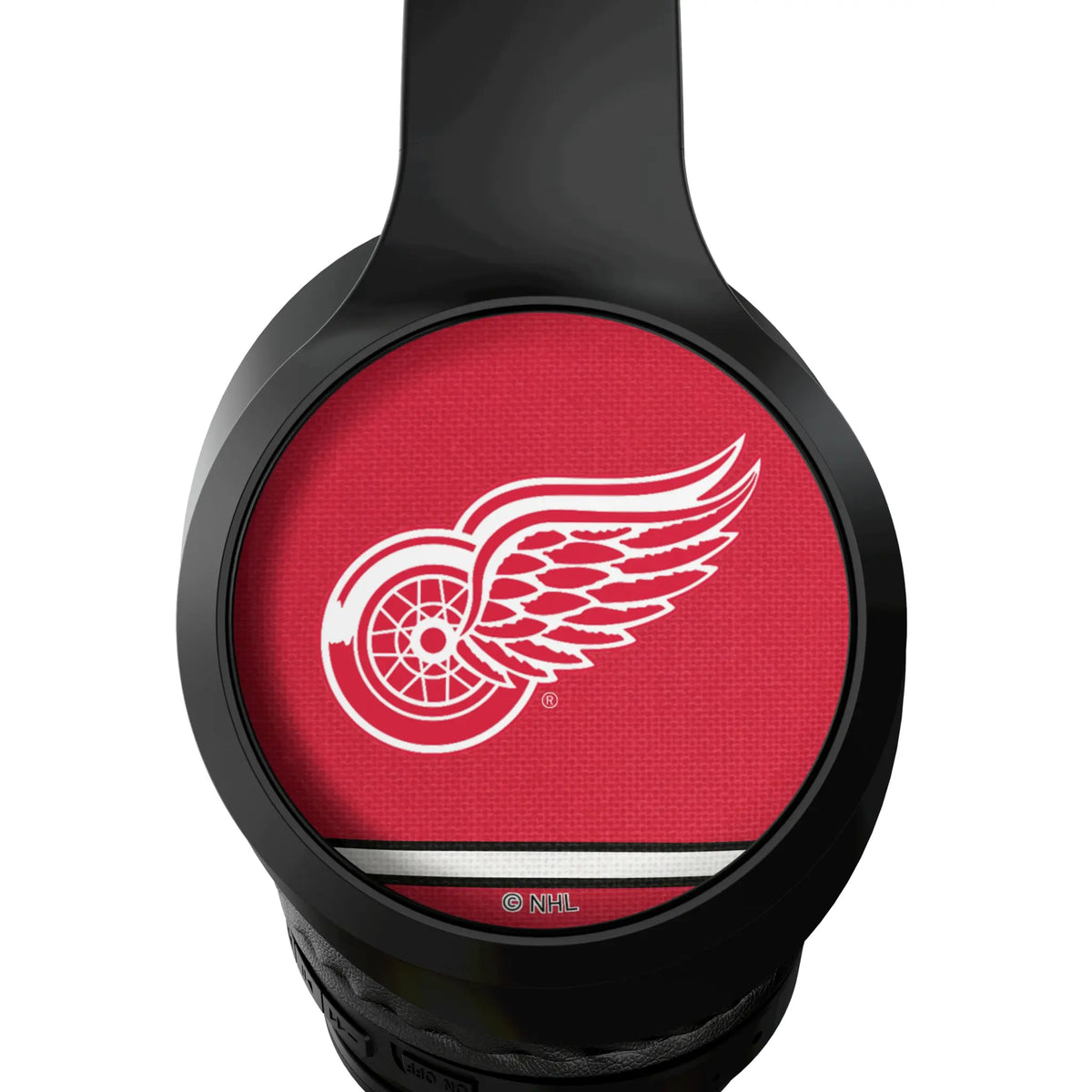 Detroit Red Wings Stripe Wireless Over-Ear Headphones With Case - Detail