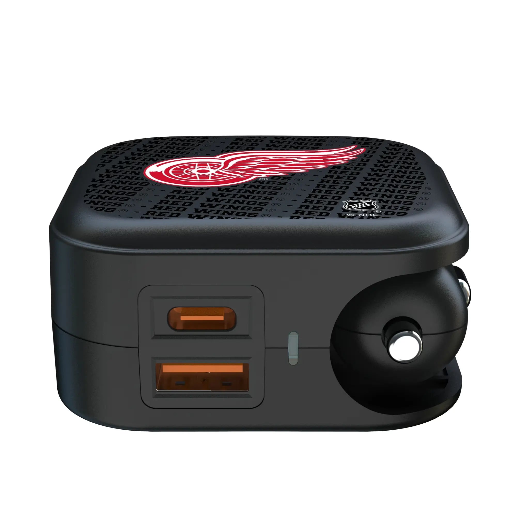 Detroit Red Wings Text Backdrop 2 in 1 USB A/C Charger