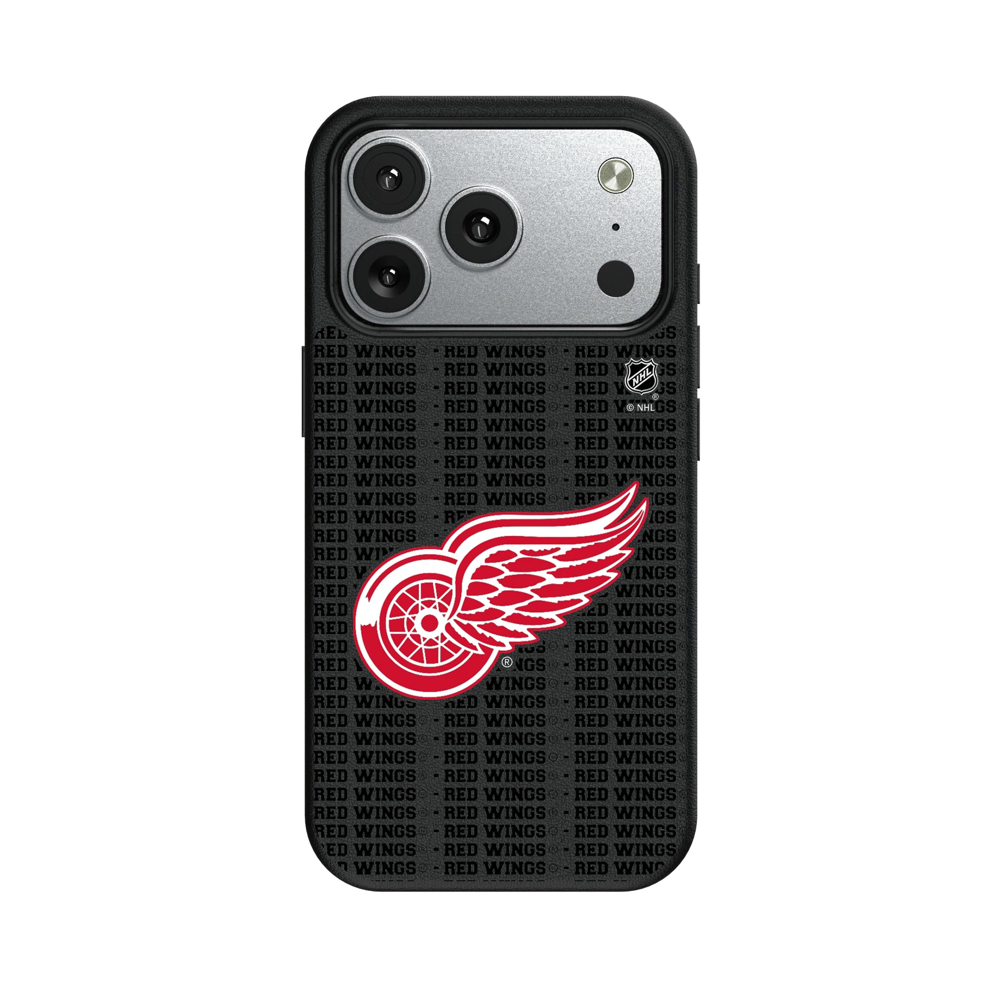 Detroit Red Wings Text Backdrop iPhone MagSafe Compatible Phone Case for Apple iPhone#Device_iPhone 17 Pro