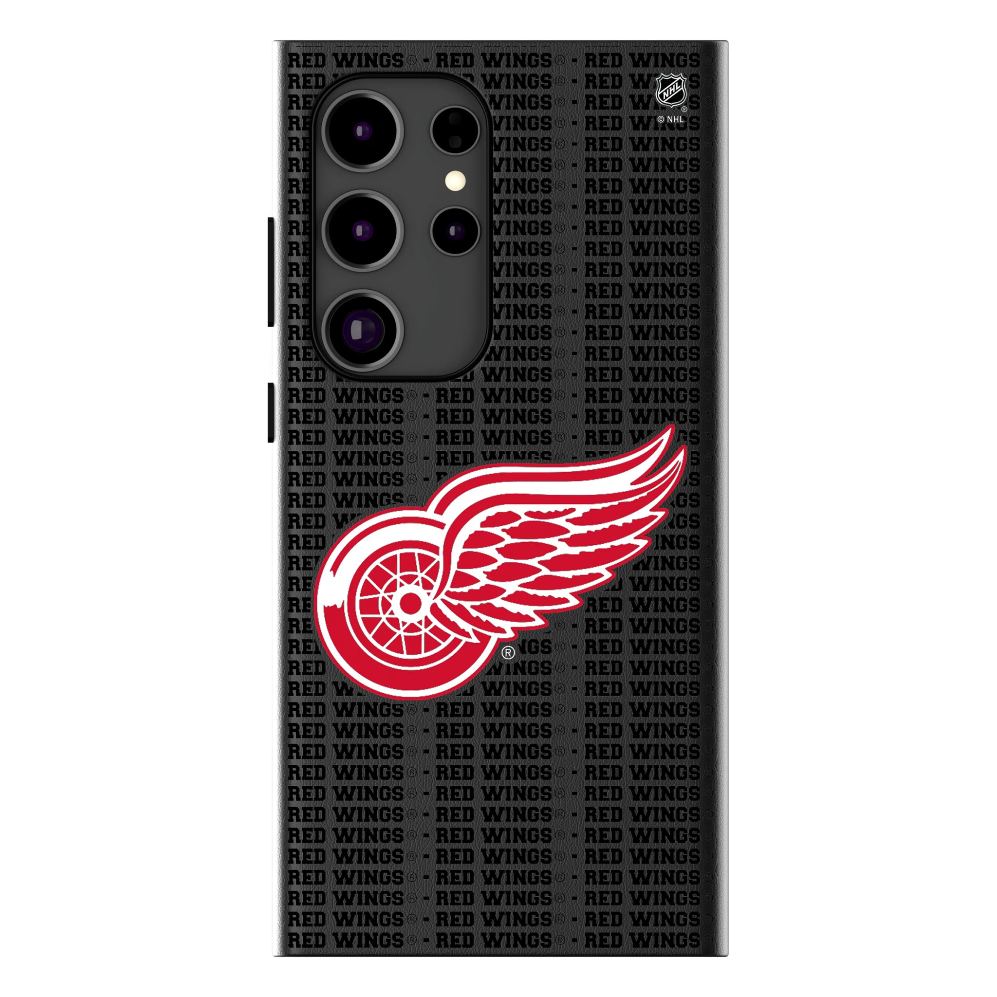 Detroit Red Wings Text Backdrop Galaxy MagSafe Compatible Phone Case for Samsung Galaxy