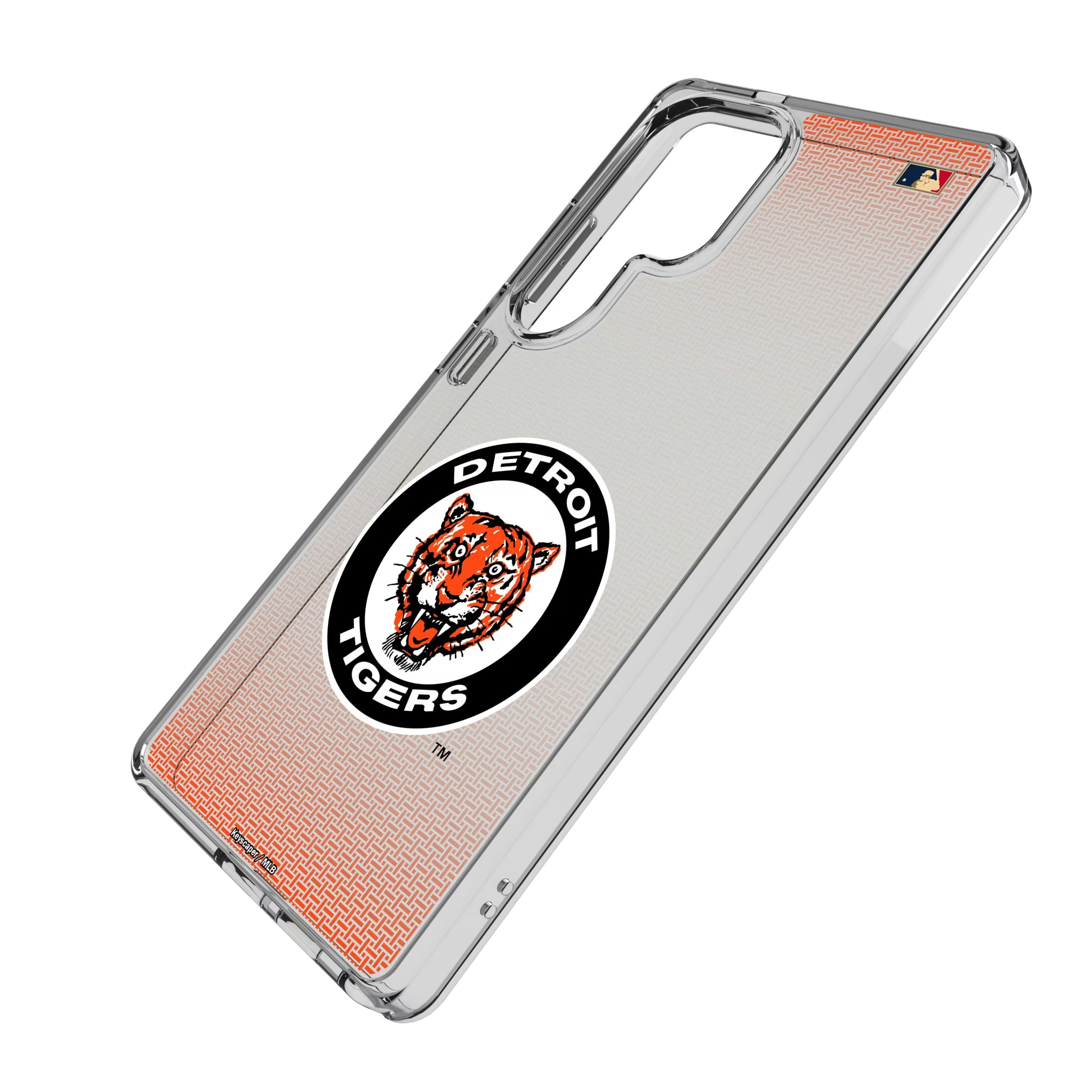 Detroit Tigers 1961-1963 - Cooperstown Collection Linen Galaxy Clear Phone Case for Samsung Galaxy - Isometric View