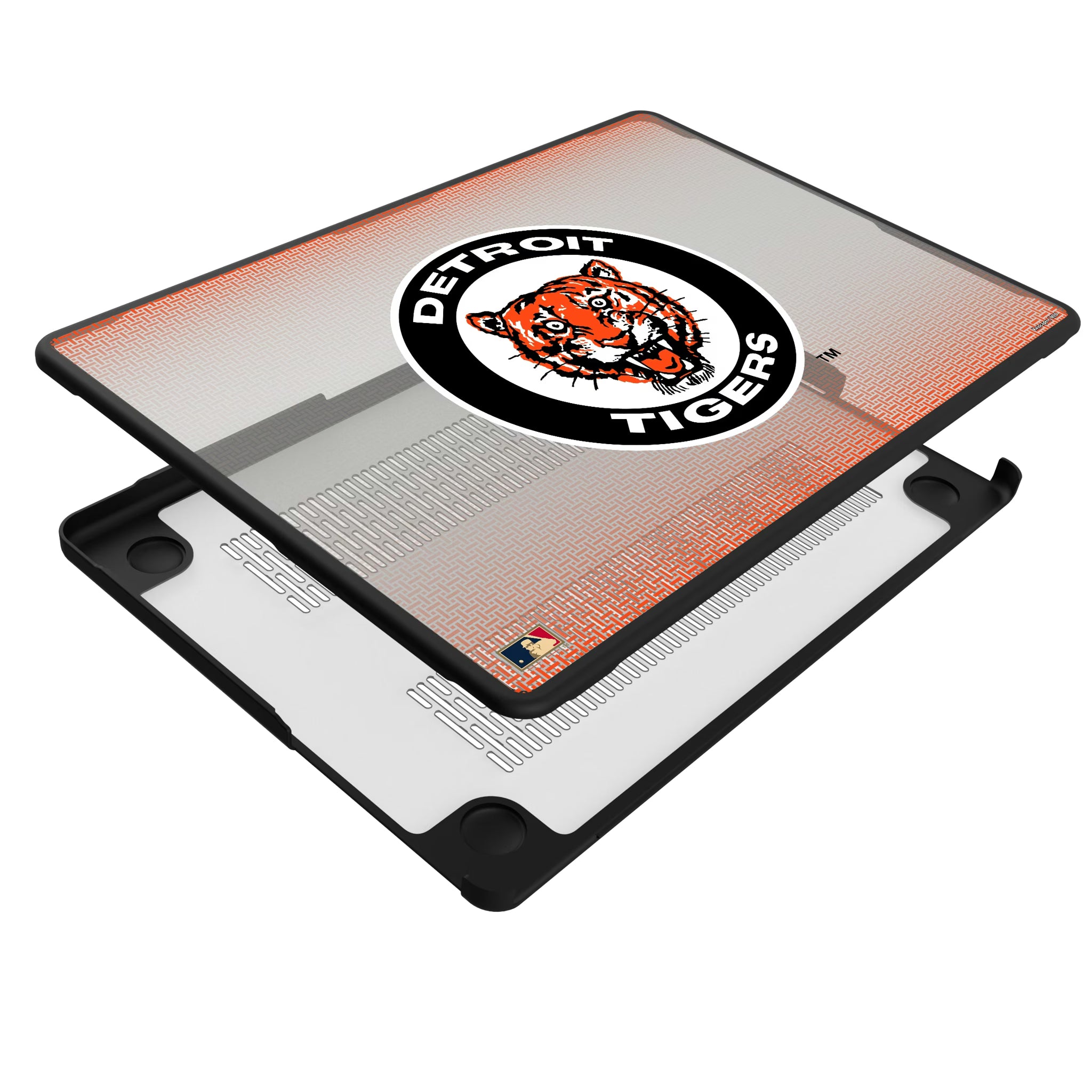 Detroit Tigers 1961-1963 - Cooperstown Collection Linen MacBook Laptop Case for Apple MacBook - Isometric View#Device_MacBook Pro (14-inch, 2021) / MacBook Pro (14-inch, 2023) / MacBook Pro (14-inch, 2024)