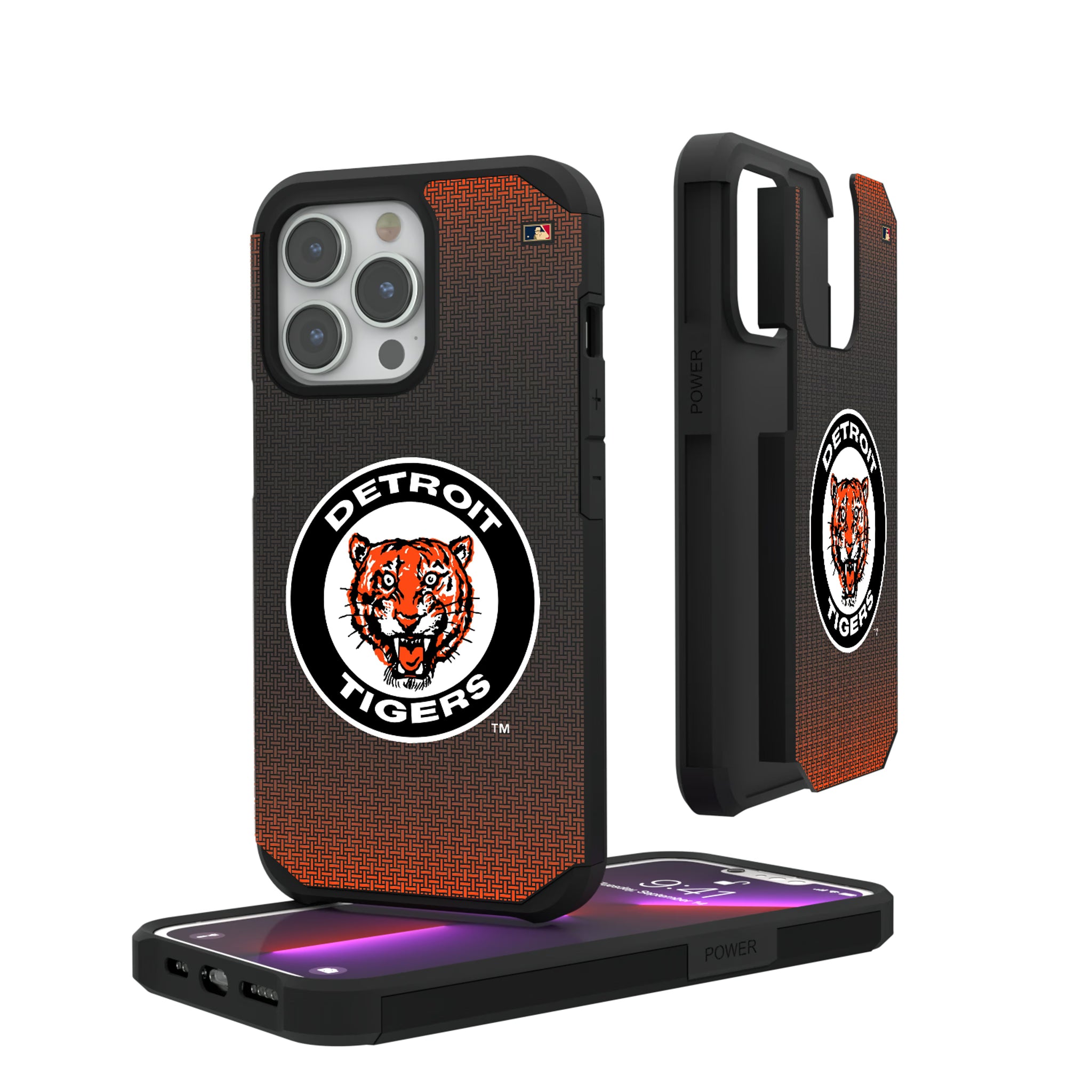 Detroit Tigers 1961-1963 - Cooperstown Collection Linen iPhone Rugged Phone Case for Apple iPhone#Device_iPhone 13 Pro