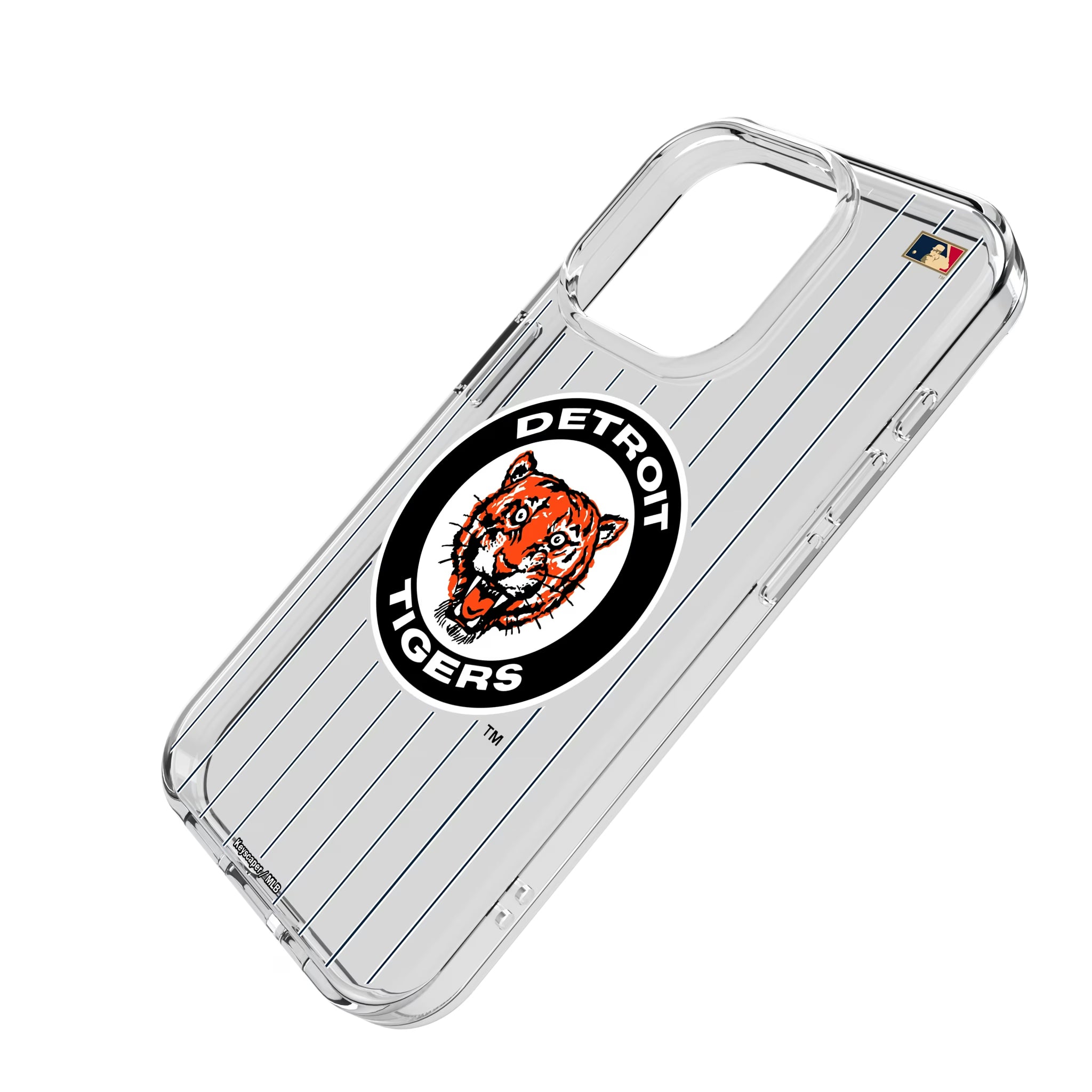 Detroit Tigers 1961-1963 - Cooperstown Collection Pinstripe iPhone Clear Phone Case for Apple iPhone - Isometric View