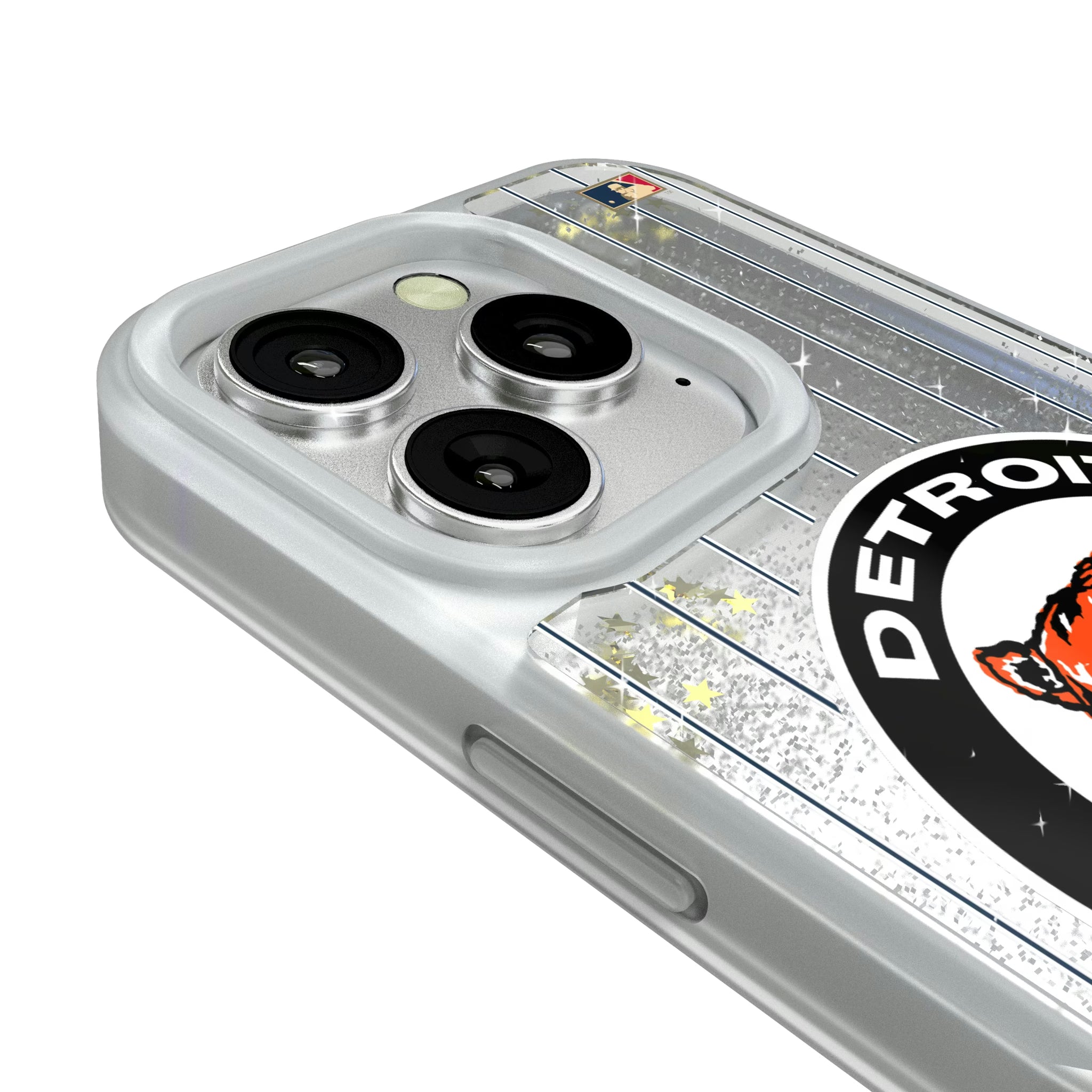 Detroit Tigers 1961-1963 - Cooperstown Collection Pinstripe iPhone Glitter Phone Case for Apple iPhone - Detail#Device_iPhone 16 Pro