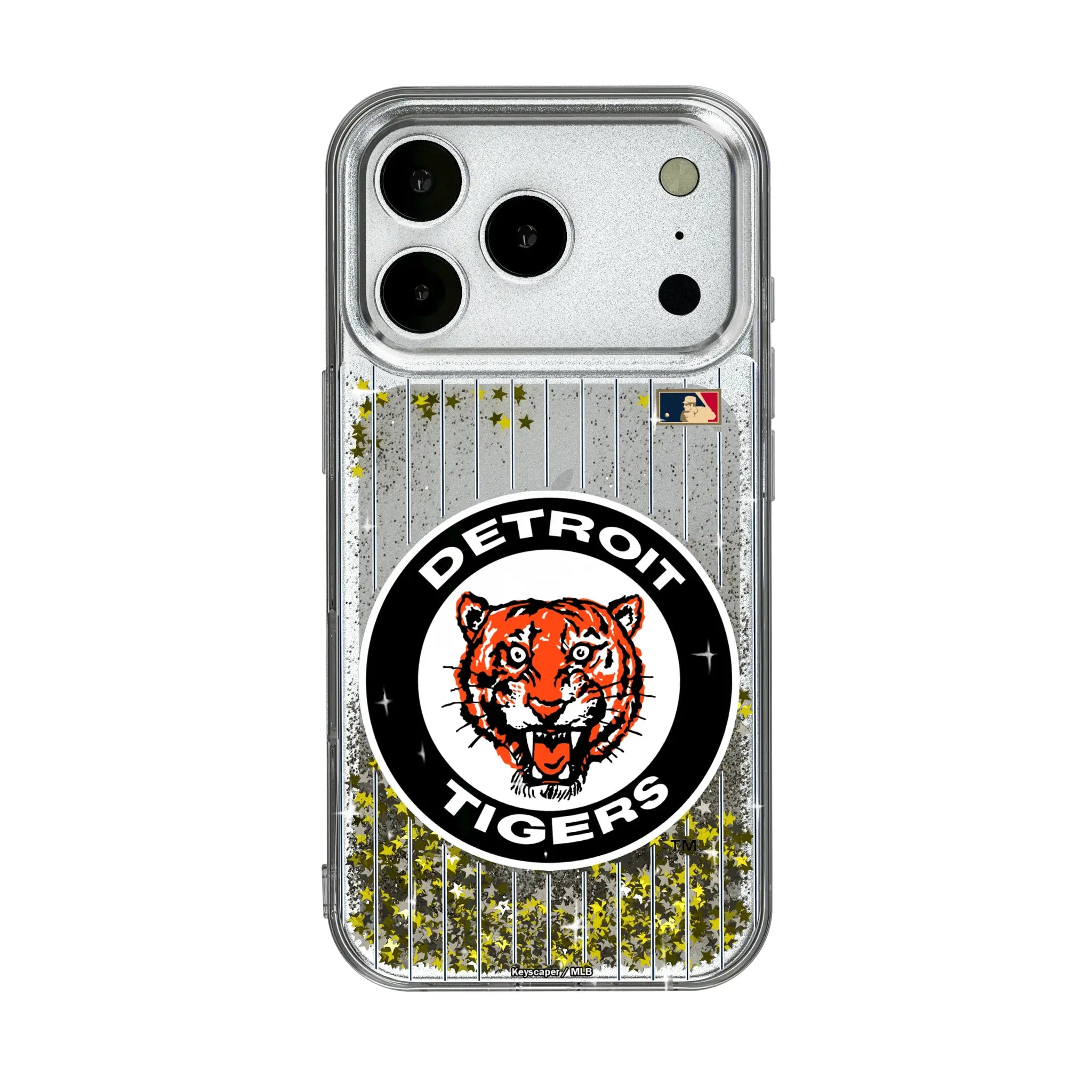 Detroit Tigers 1961-1963 - Cooperstown Collection Pinstripe iPhone Glitter Phone Case for Apple iPhone