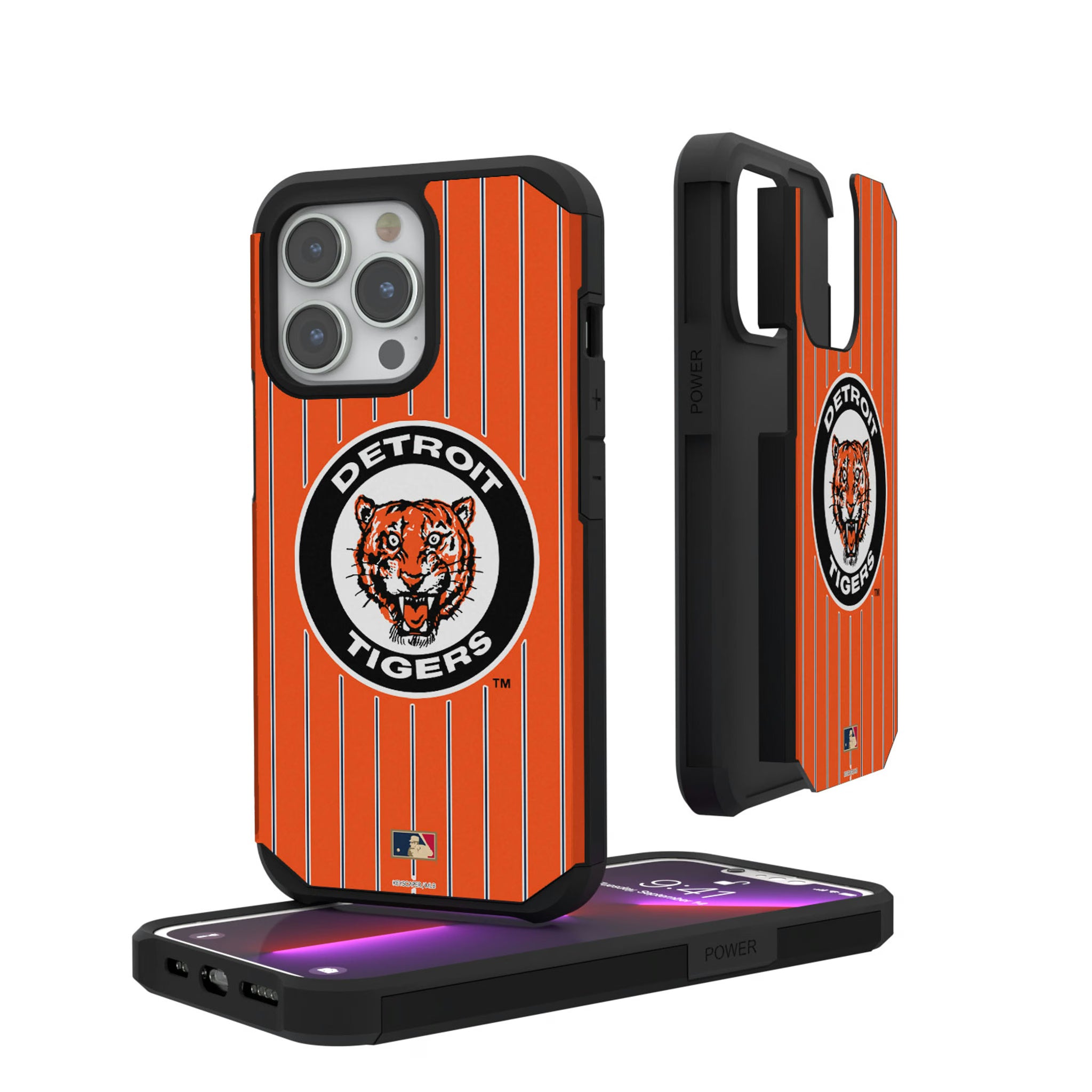 Detroit Tigers 1961-1963 - Cooperstown Collection Pinstripe iPhone Rugged Phone Case for Apple iPhone