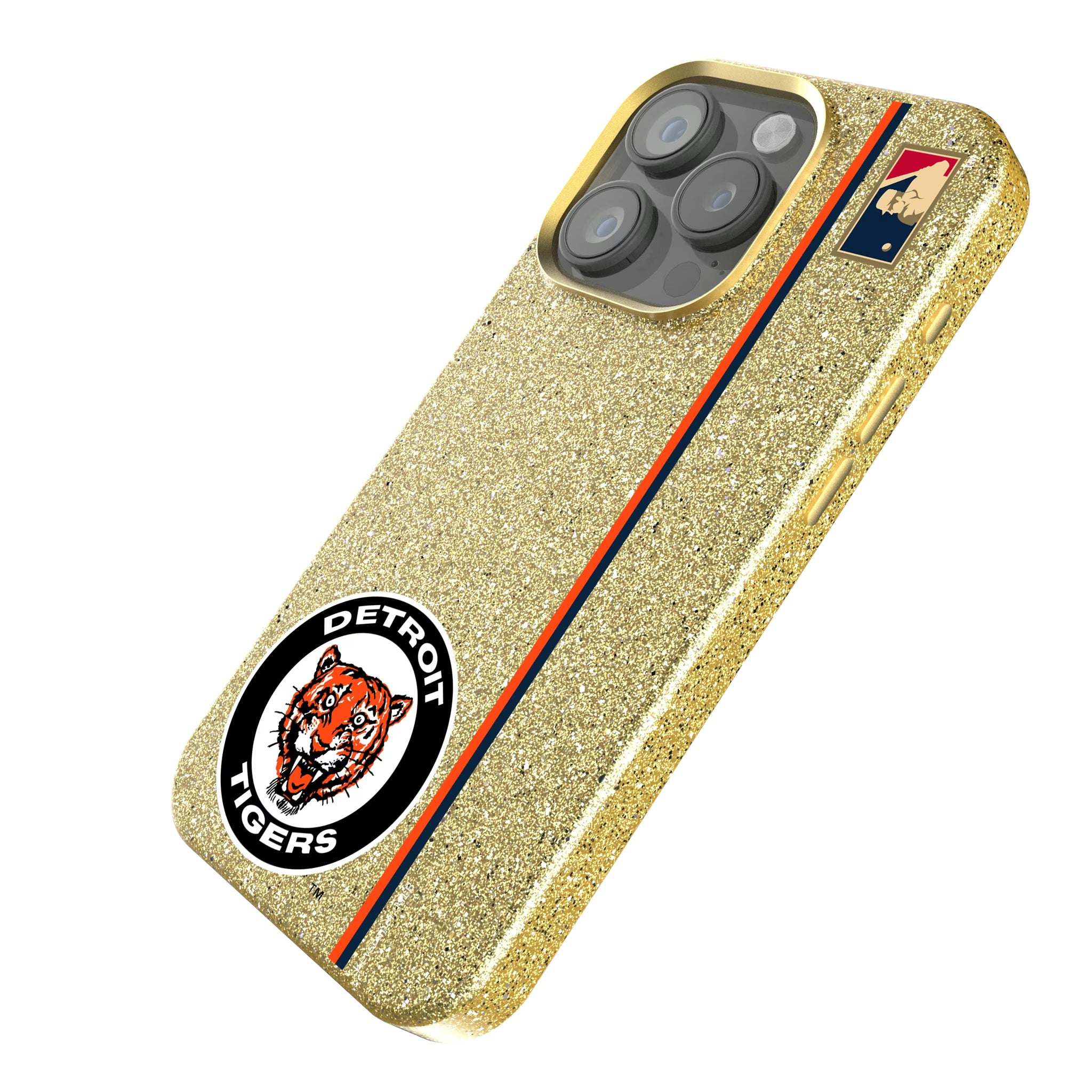 Detroit Tigers 1961-1963 - Cooperstown Collection Sidebar iPhone Bling Phone Case for Apple iPhone - Isometric View