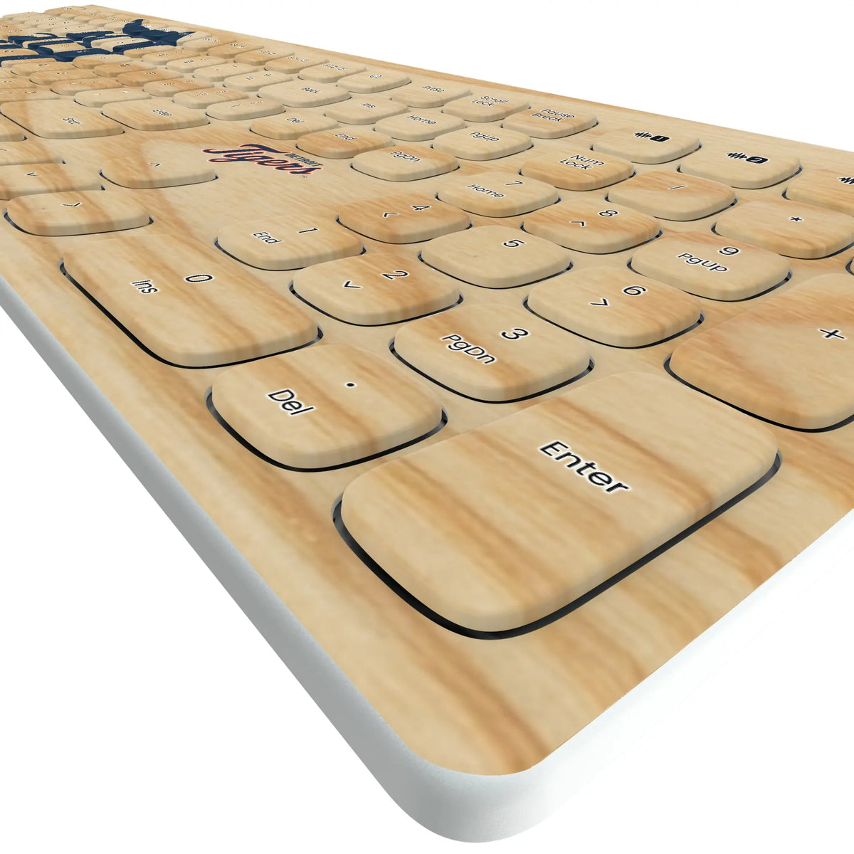 Detroit Tigers Baseball Bat KKB605 Curved Wireless Keyboard - Detail